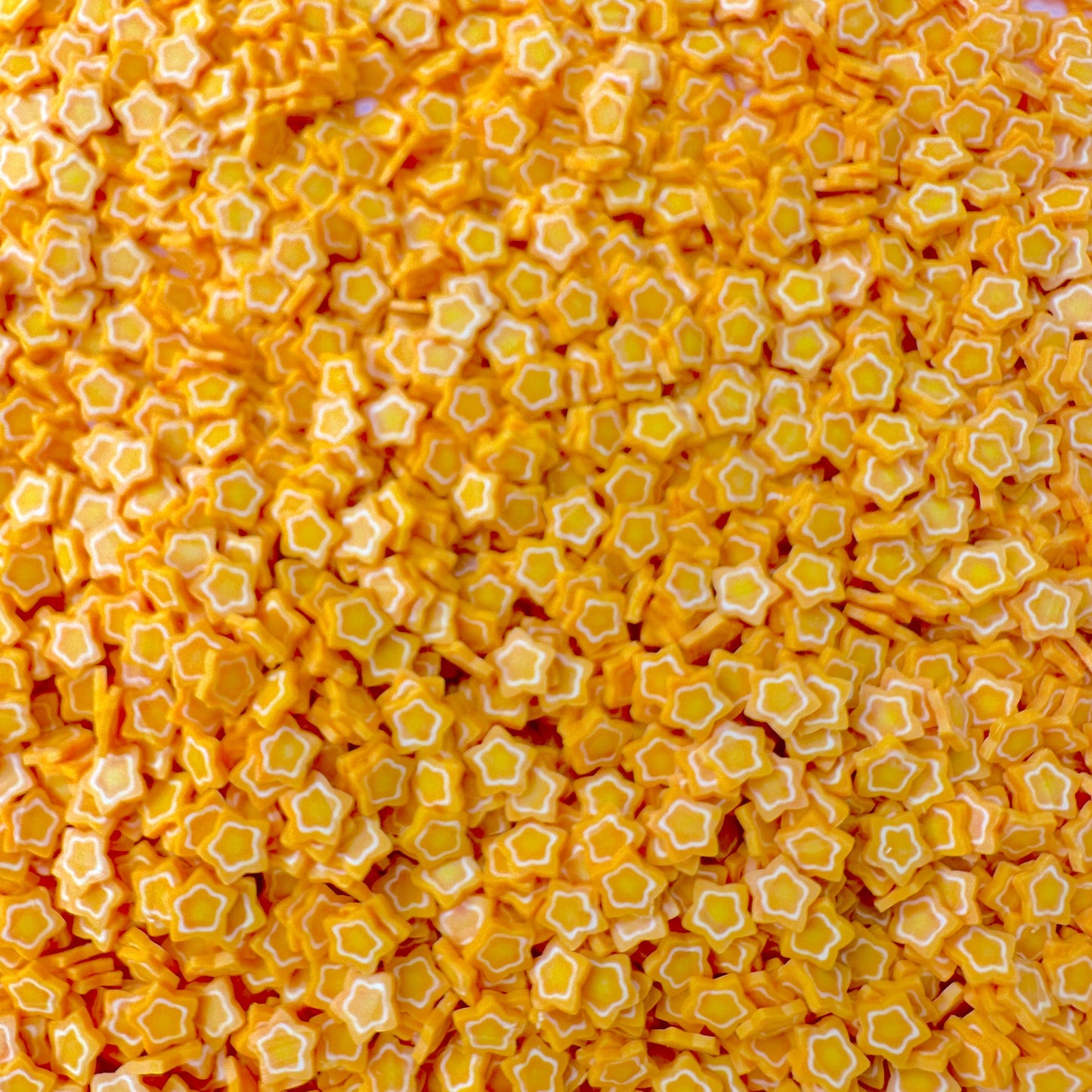 FAKE 5MM Double Orange Star Polymer Clay Sprinkle (NOT EDIBLE) D25-16