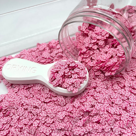 FAKE 5MM Fuchsia Rose, Floral Polymer Clay Sprinkles (NOT EDIBLE) D28-27