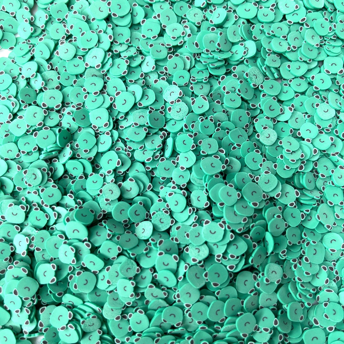 FAKE 5MM Funny Green Frog, Animal Polymer Clay Sprinkle (NOT EDIBLE) D48-16