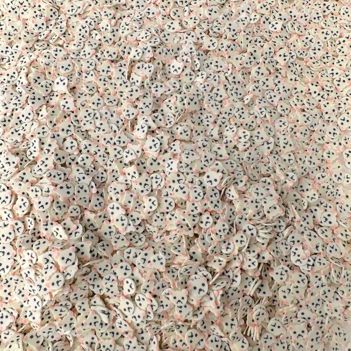 FAKE 5MM Goofy White Bear, Animal Polymer Clay Sprinkle (NOT EDIBLE) D29-05