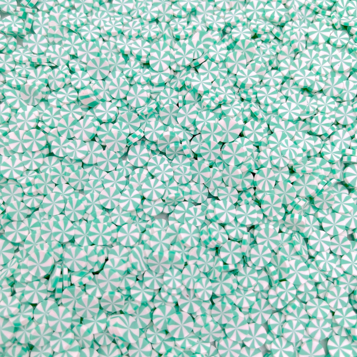 FAKE 5MM Green Peppermint Candy Polymer Clay Sprinkles (NOT EDIBLE) D18-35