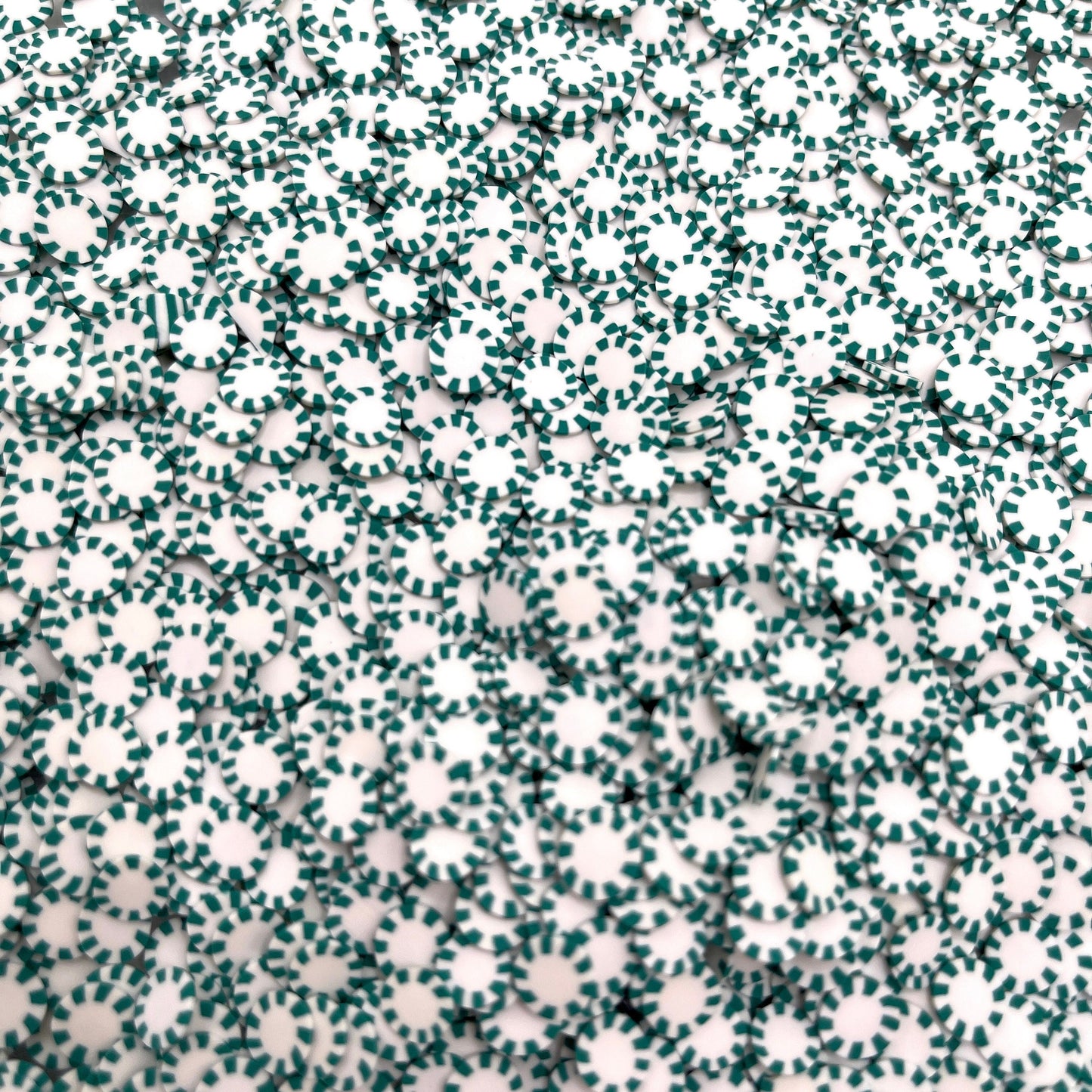 FAKE 5MM Green Peppermint Polymer Clay Sprinkle (NOT EDIBLE) D23-35