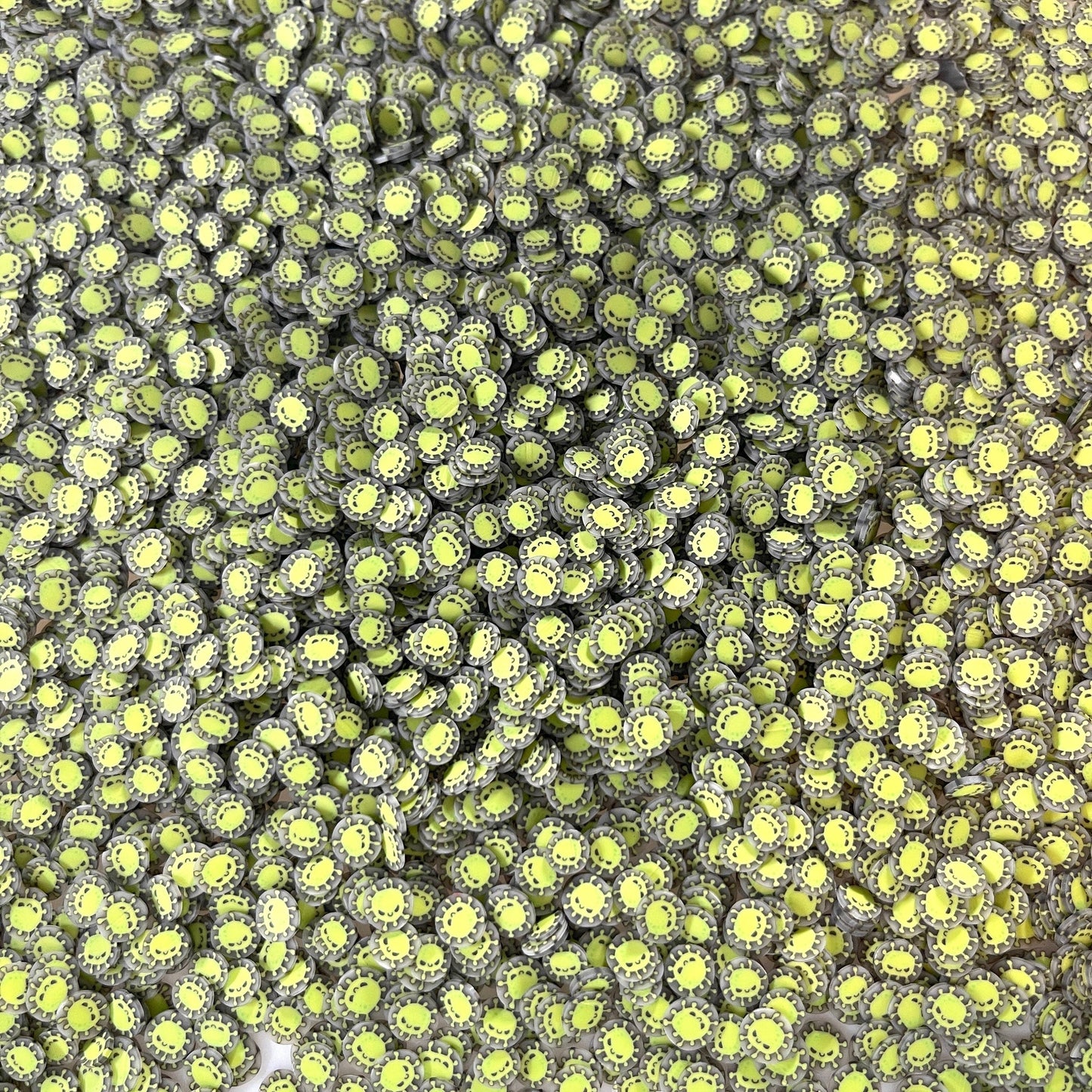 FAKE 5MM Green Virus Particle, Medical Polymer Clay Sprinkle (NOT EDIBLE) D43-26