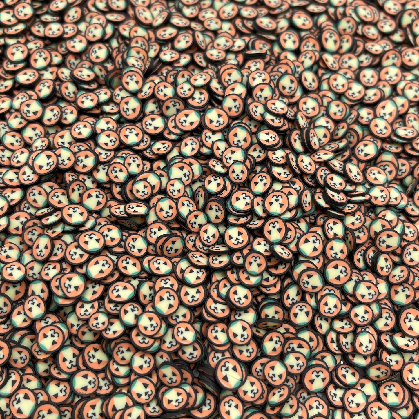 FAKE 5MM Jack-O-Lantern Pumpkin, Halloween Polymer Sprinkles (NOT EDIBLE) D24-36