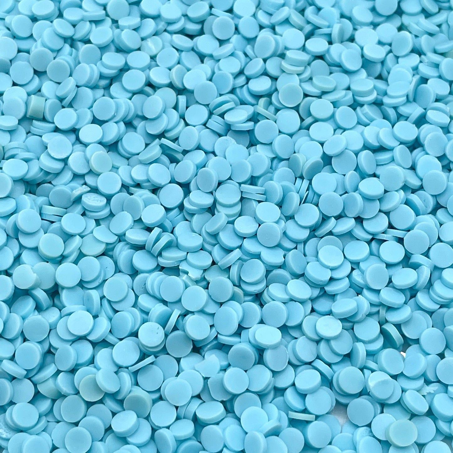 FAKE 5MM Light Blue Round Circle Polymer Clay Sprinkle (NOT EDIBLE) D17-29