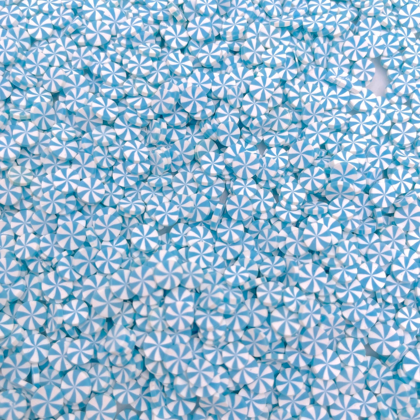 FAKE 5MM Light Blue Peppermint Polymer Clay Sprinkle (NOT EDIBLE) D18-09