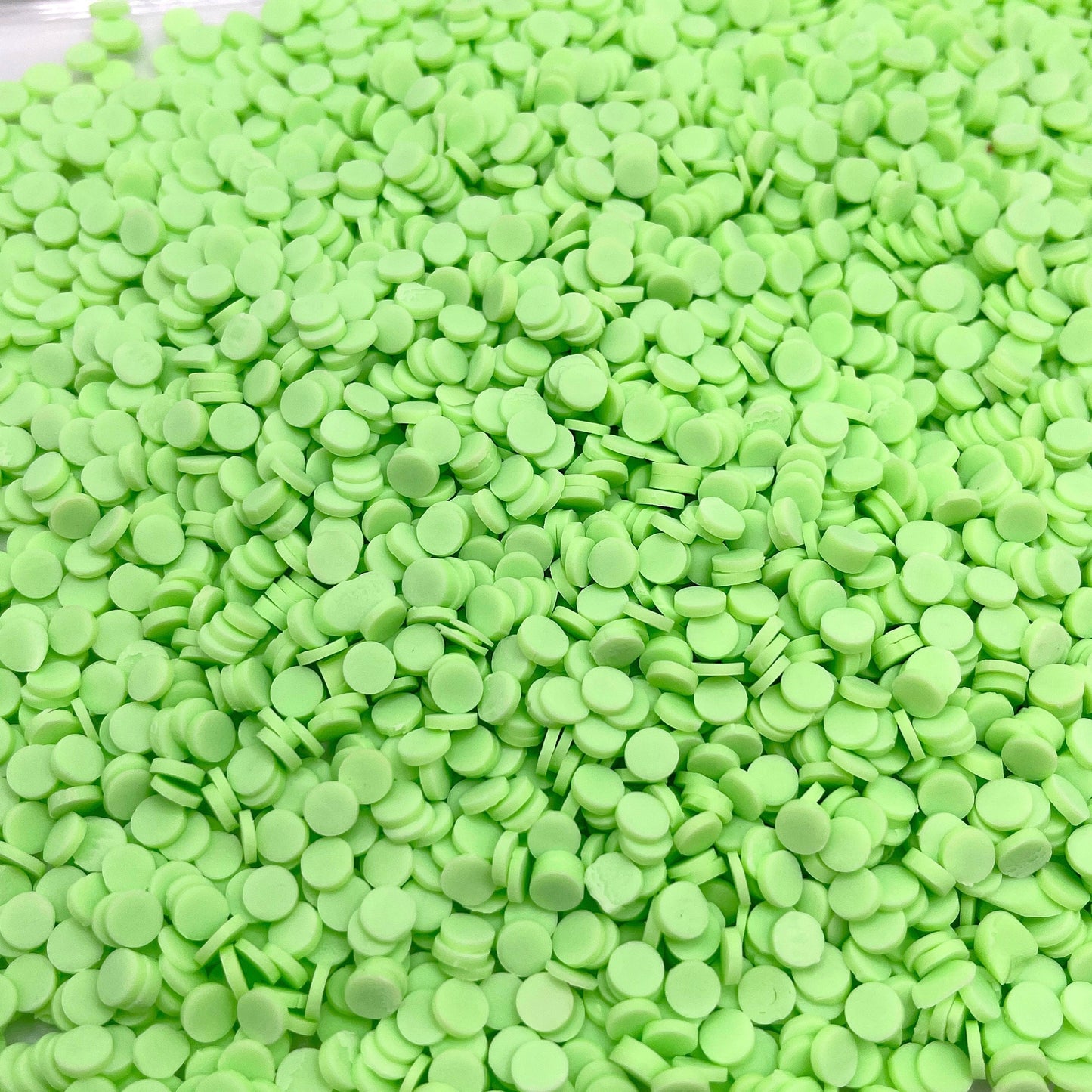 FAKE 5MM Mint Green Round Circle Polymer Clay Sprinkle (NOT EDIBLE) D17-11