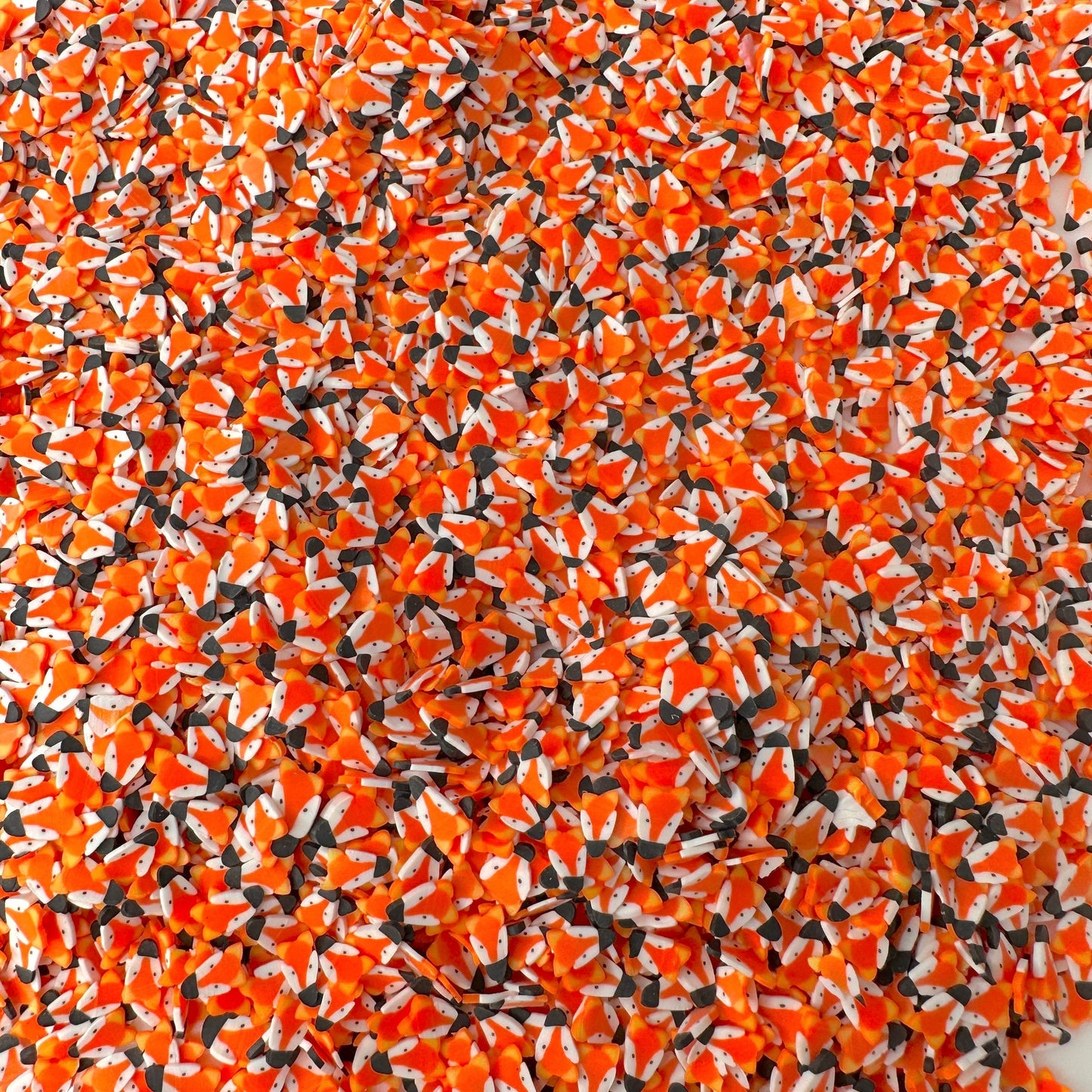 FAKE 5MM Orange Fox, Animal Polymer Clay Sprinkle (NOT EDIBLE) D34-34