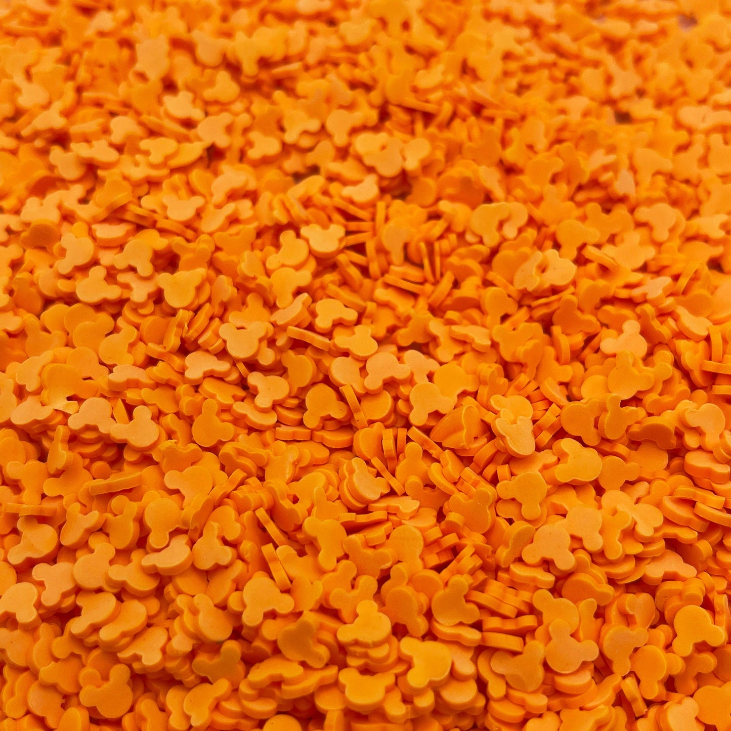 FAKE 5MM Orange Mouse Head, Animal Polymer Clay Sprinkle (NOT EDIBLE) D31-11