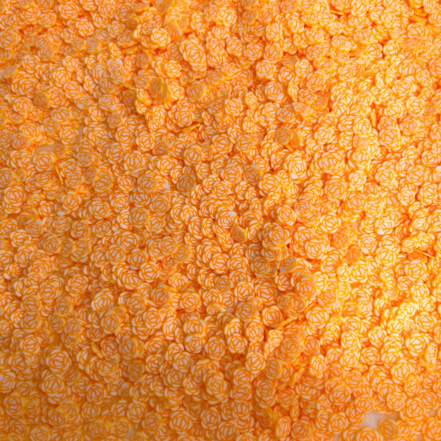 FAKE 5MM Orange Rose, Floral Polymer Clay Sprinkle (NOT EDIBLE) D29-15