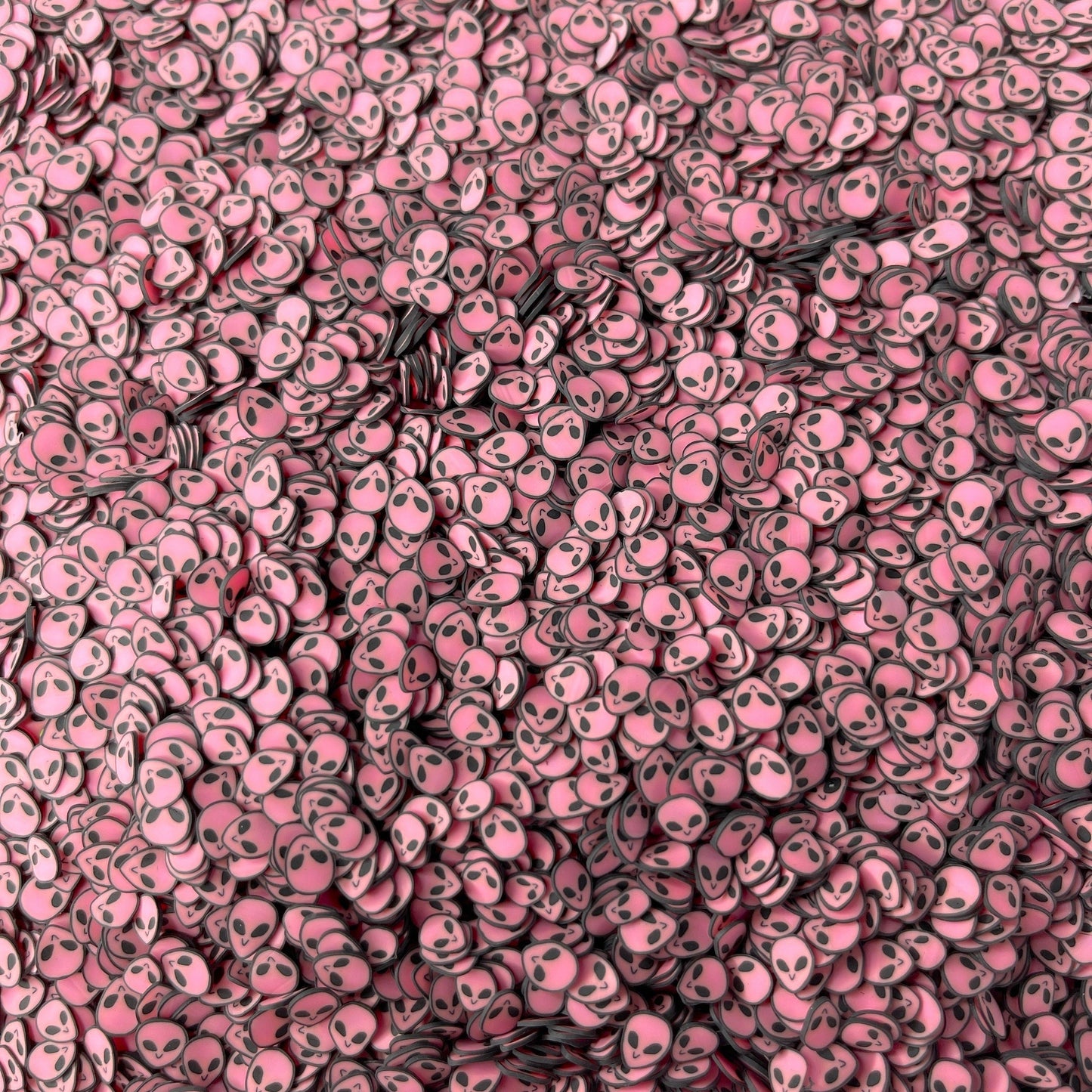 FAKE 5MM Pink Alien Head Polymer Clay Sprinkle (NOT EDIBLE)  D39-25