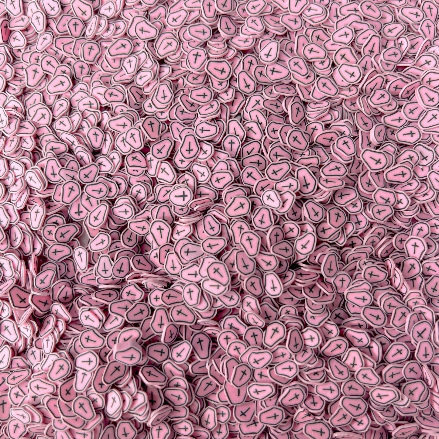 FAKE 5MM Pink Coffin, Halloween Polymer Clay Sprinkle (NOT EDIBLE) D39-18