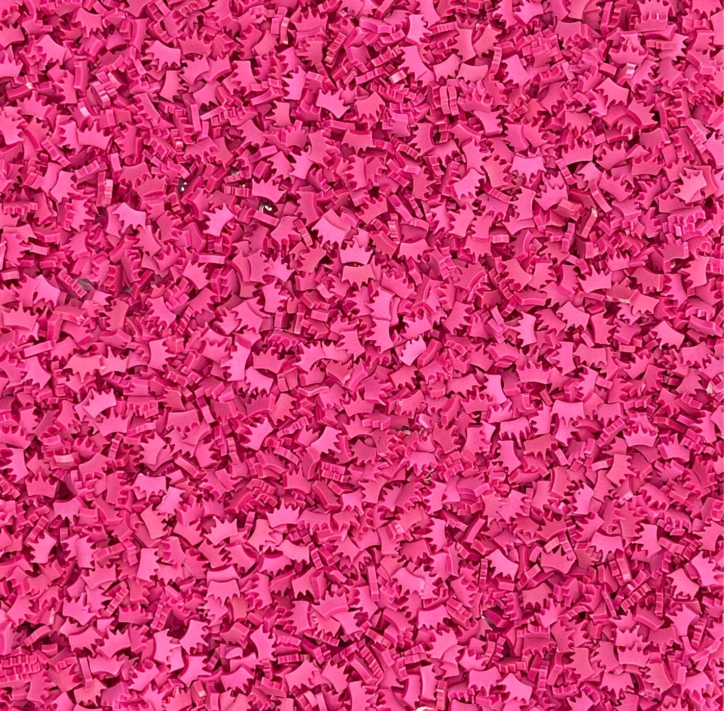 FAKE 5MM Pink Crown Polymer Clay Sprinkles (NOT EDIBLE) D36-04
