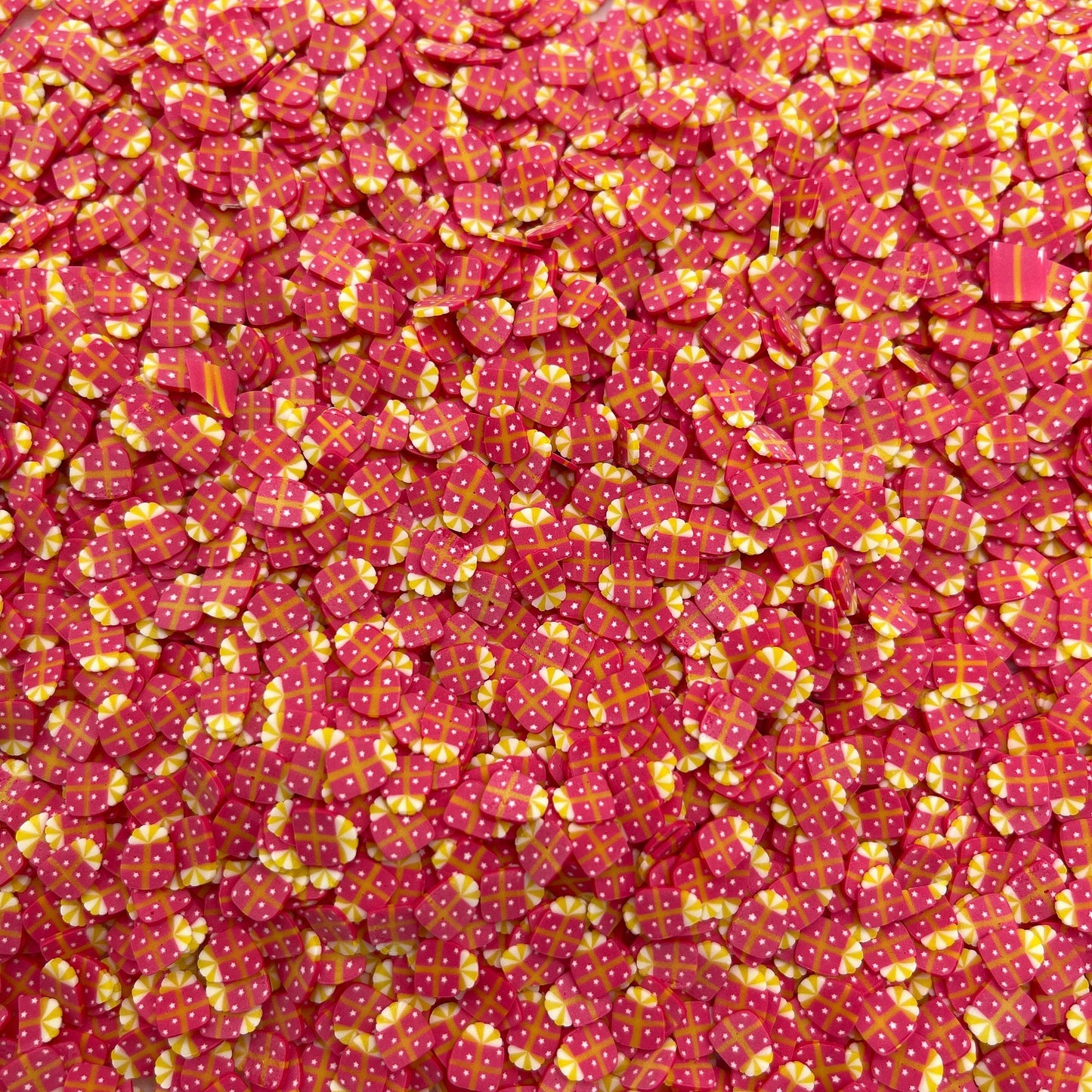 FAKE 5MM Pink Gift Box Polymer Clay Sprinkles (NOT EDIBLE) D15-06