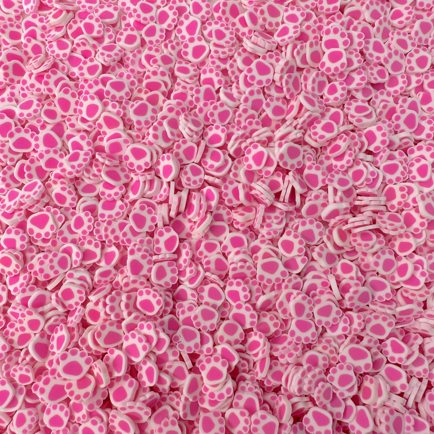 FAKE 5MM Pink Paws, Animal Polymer Clay Sprinkle (NOT EDIBLE) D45-10