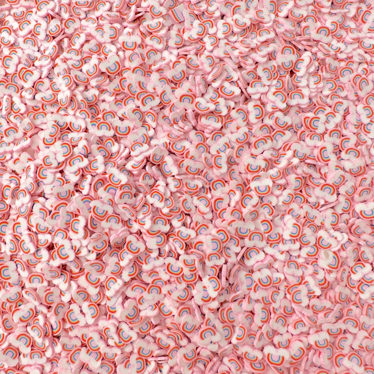 FAKE 5MM Pink Rainbow, Sky Polymer Clay Sprinkle (NOT EDIBLE) D37-22