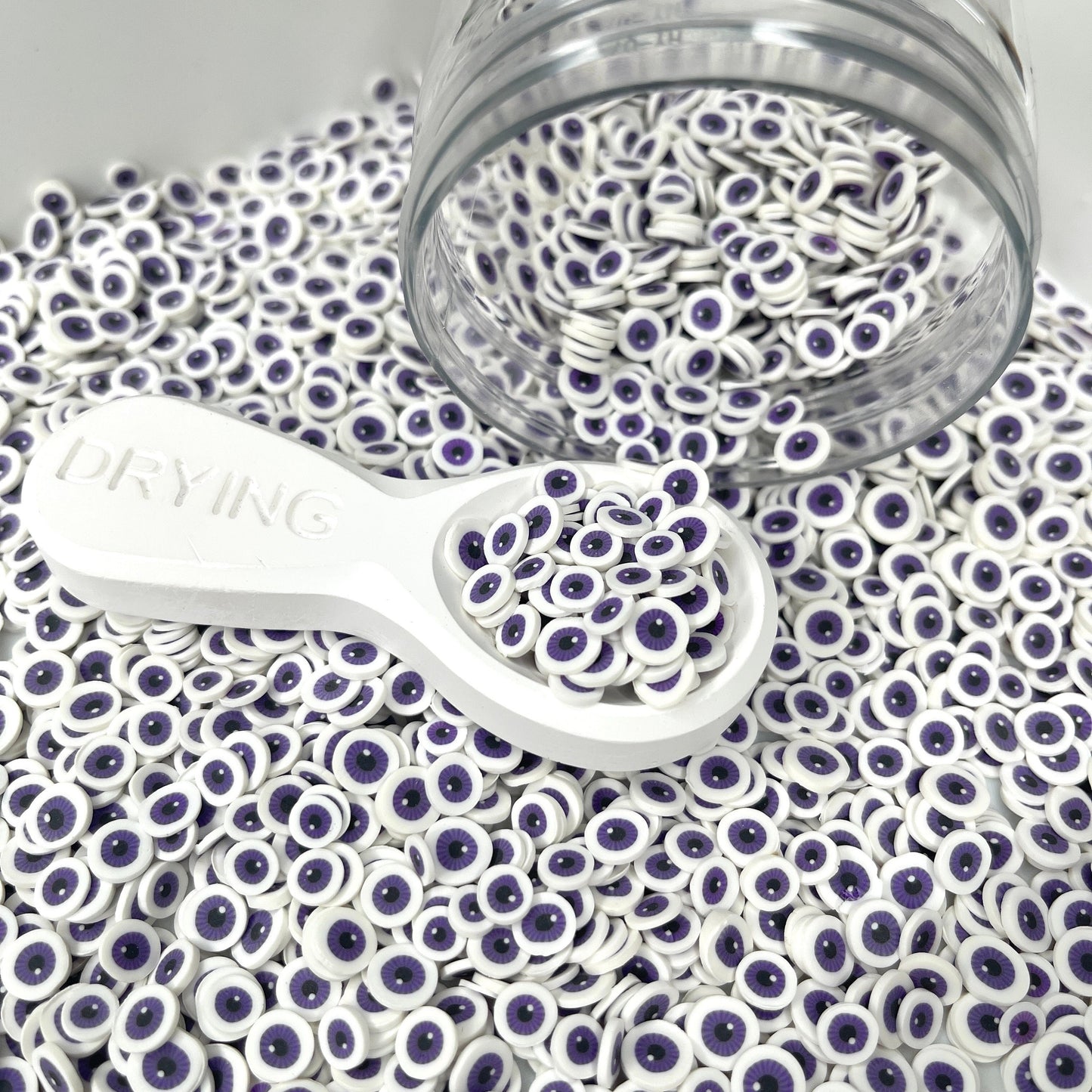 FAKE 5MM Purple Eye, Halloween Polymer Clay Sprinkle (NOT EDIBLE) D46-01