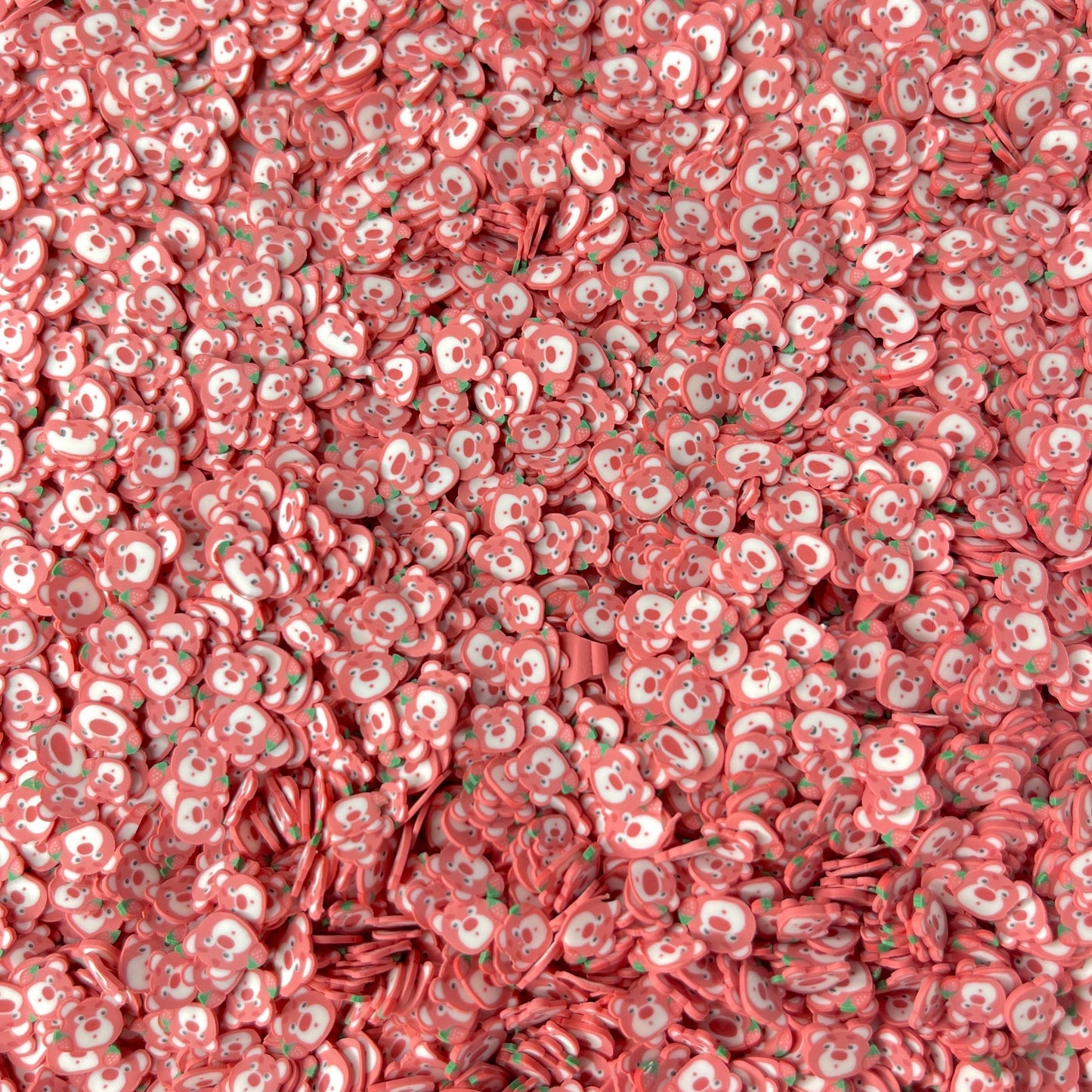 FAKE 5MM Red Cartoon Bear, Animal Polymer Clay Sprinkle (NOT EDIBLE) D48-36