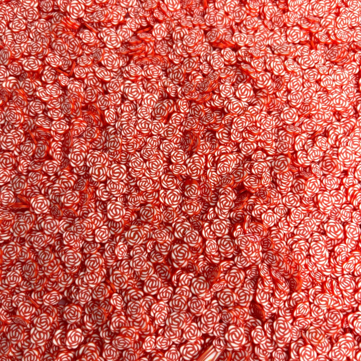 FAKE 5MM Red Rose, Floral Polymer Clay Sprinkle (NOT EDIBLE) D29-06
