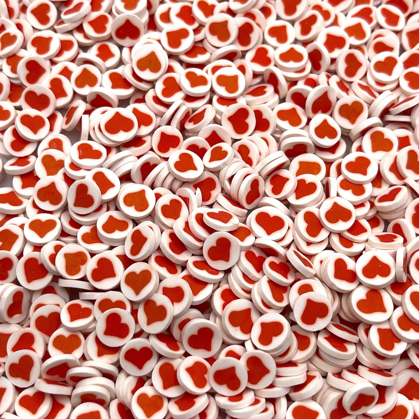 FAKE 5MM Round Circle Heart Polymer Clay Sprinkle (NOT EDIBLE) D30-24