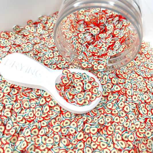 FAKE 5MM Slice Peach, Fruit Polymer Clay Sprinkle (NOT EDIBLE)  D22-24
