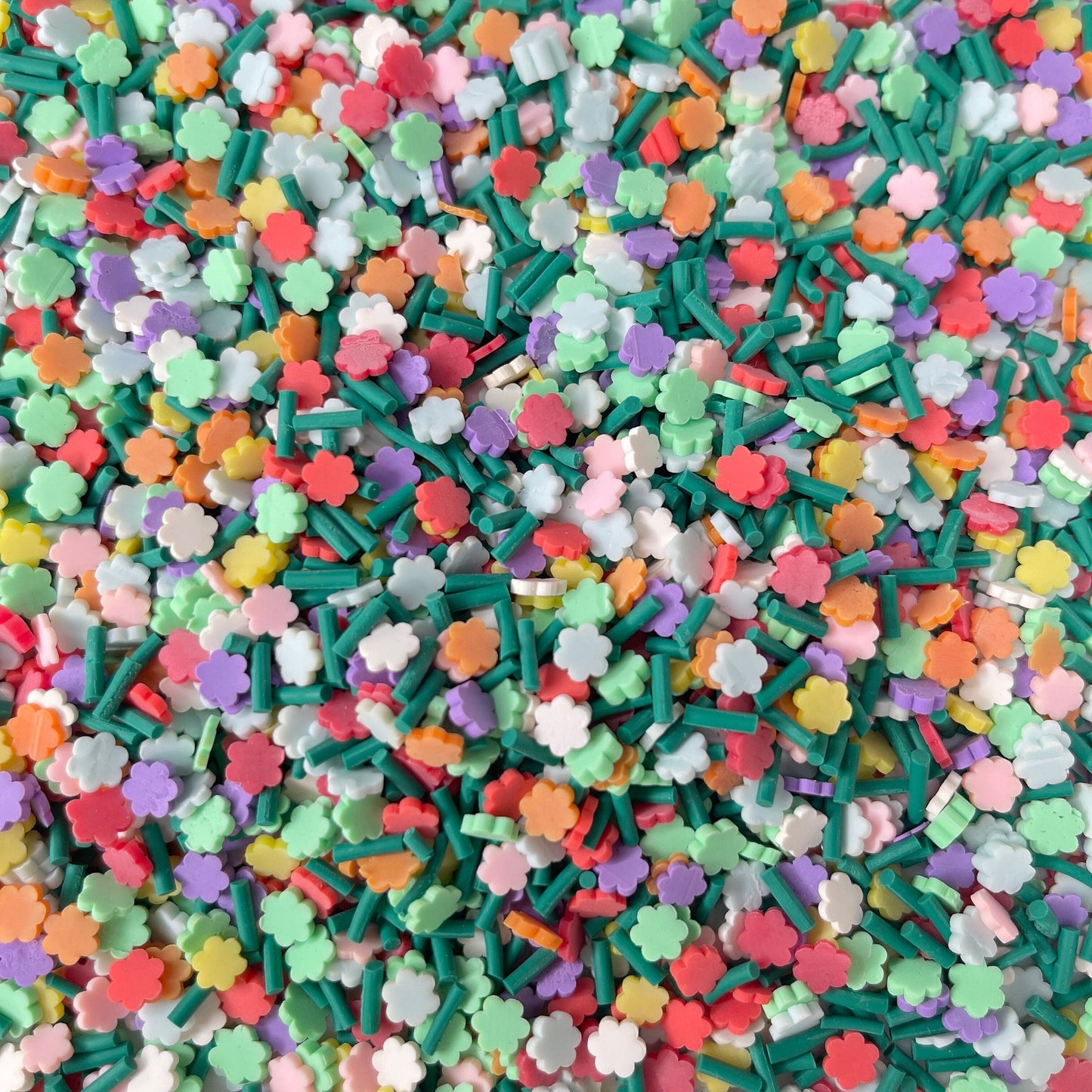FAKE 5MM Spring Flower, Floral Polymer Clay Sprinkle Mix (NOT EDIBLE) D46-34