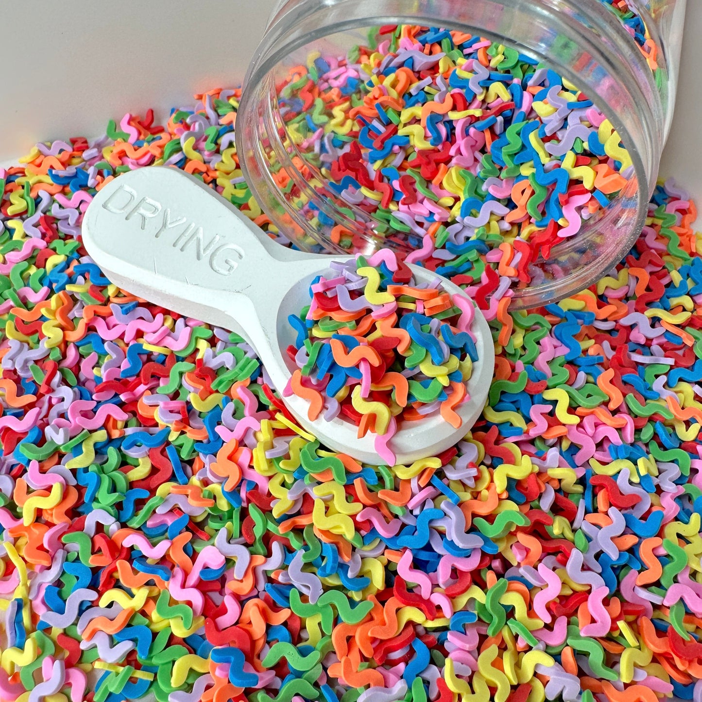 FAKE 5MM Squiggle Streamer Polymer Clay Sprinkle Mix (NOT EDIBLE) D26-05
