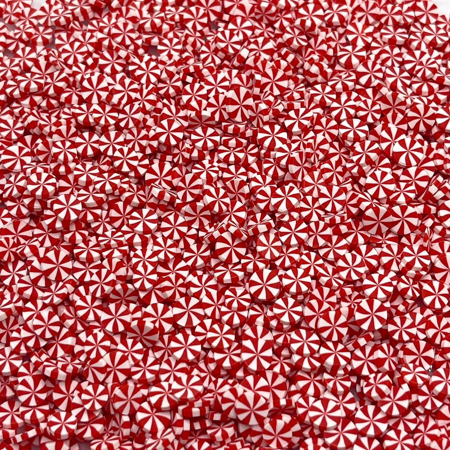 FAKE 5MM Swirled Peppermint Polymer Clay Sprinkles (NOT EDIBLE) D23-22