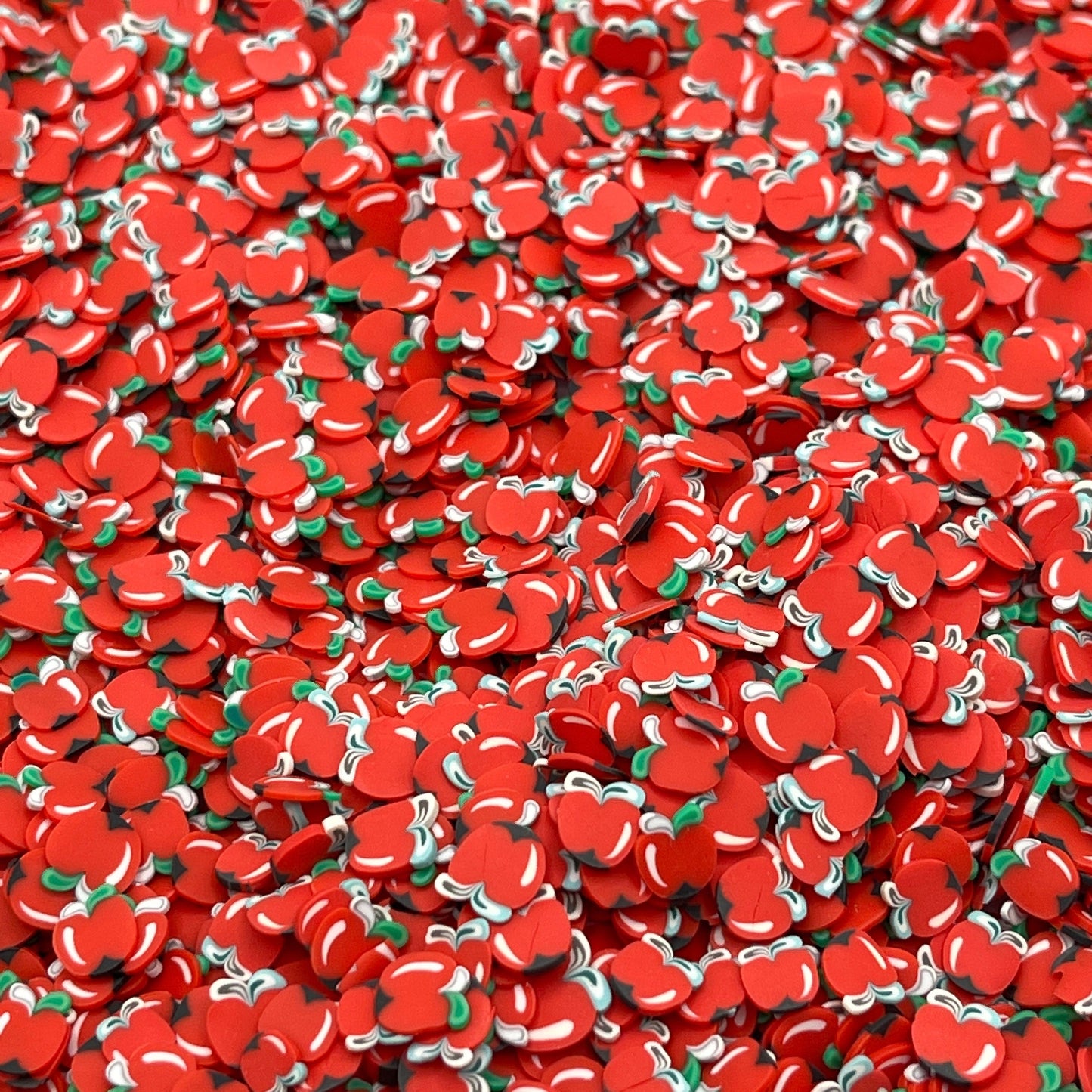 FAKE 5MM Whole Red Apple Fruit Polymer Clay Sprinkle (NOT EDIBLE) D22-13