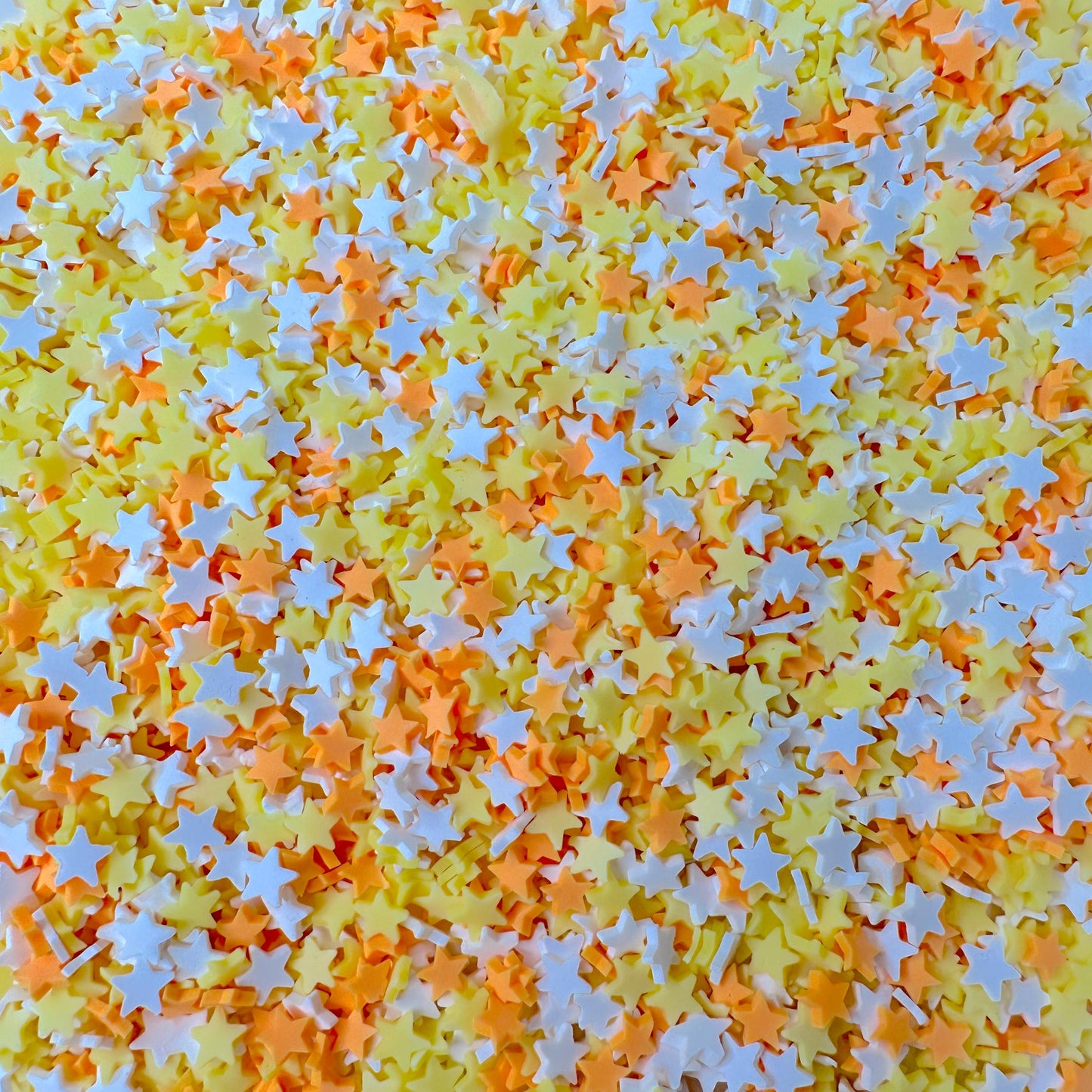 FAKE 5MM Yellow and Orange Star Polymer Clay Sprinkle Mix (NOT EDIBLE) D25-01