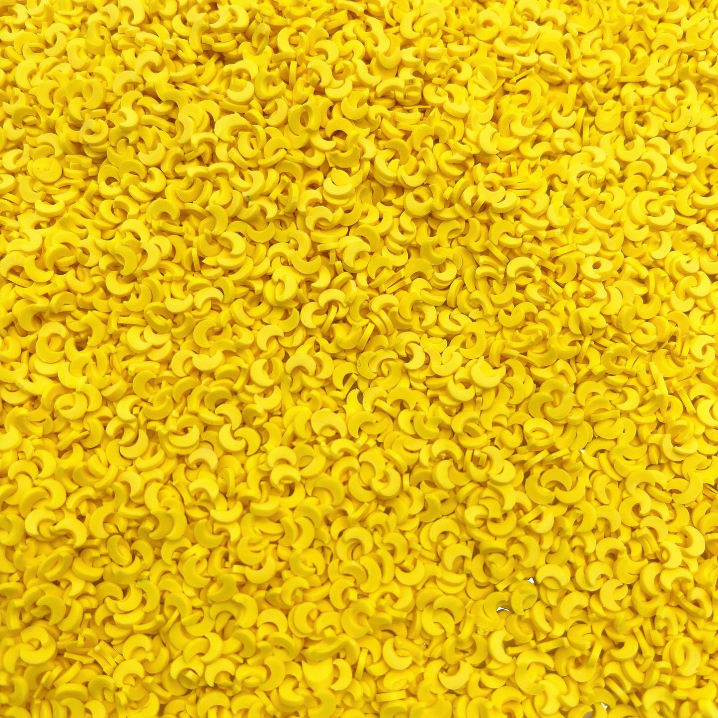 FAKE 5MM Yellow Crescent Moon, Space Polymer Clay Sprinkles (NOT EDIBLE) D33-13