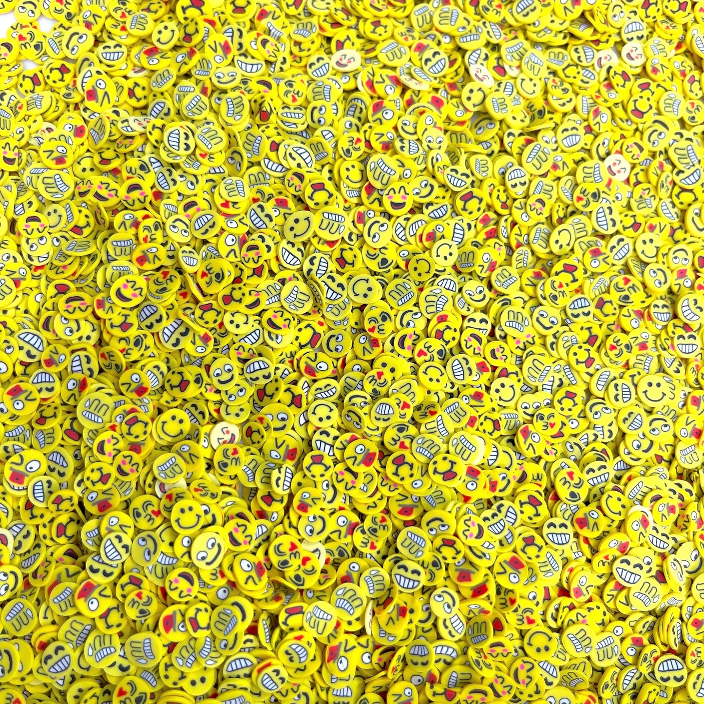 FAKE 5MM Yellow Emoji Faces Polymer Clay Sprinkle (NOT EDIBLE) D32-02