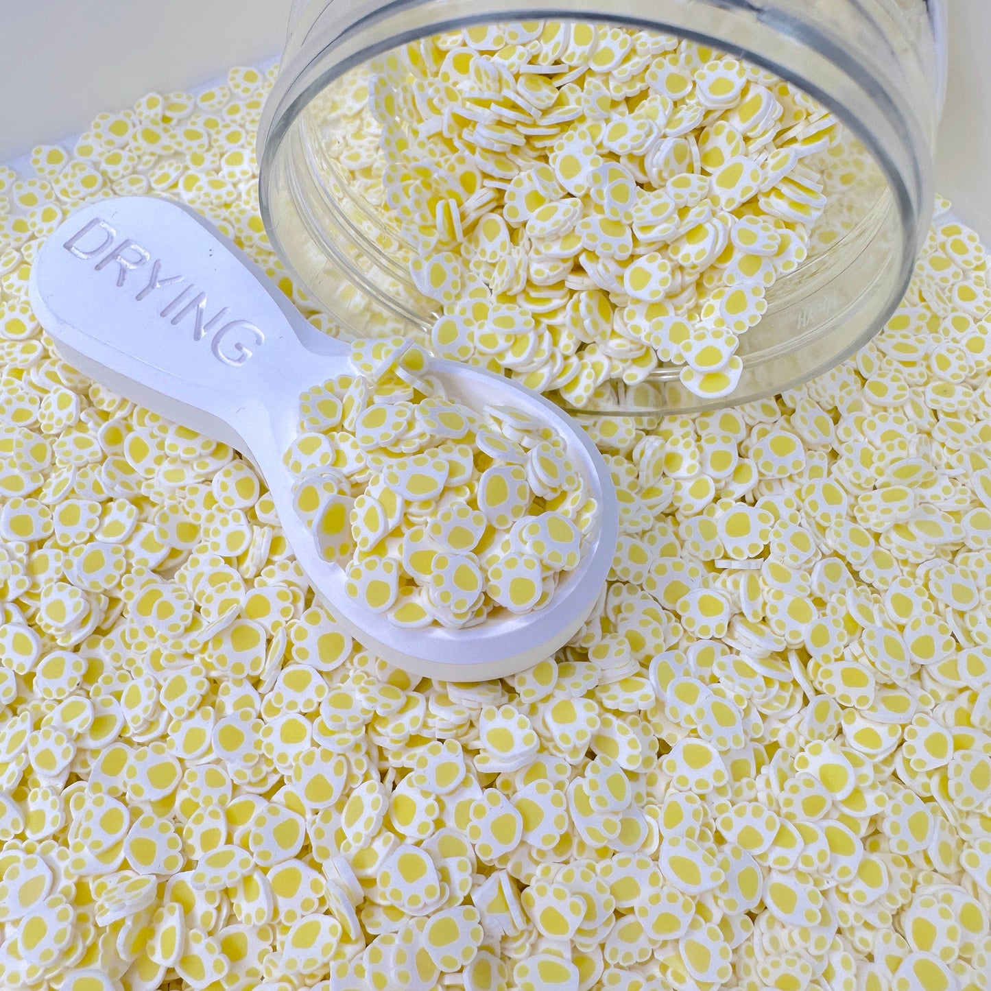 FAKE 5MM Yellow Paws, Animal Polymer Clay Sprinkle (NOT EDIBLE) D45-03