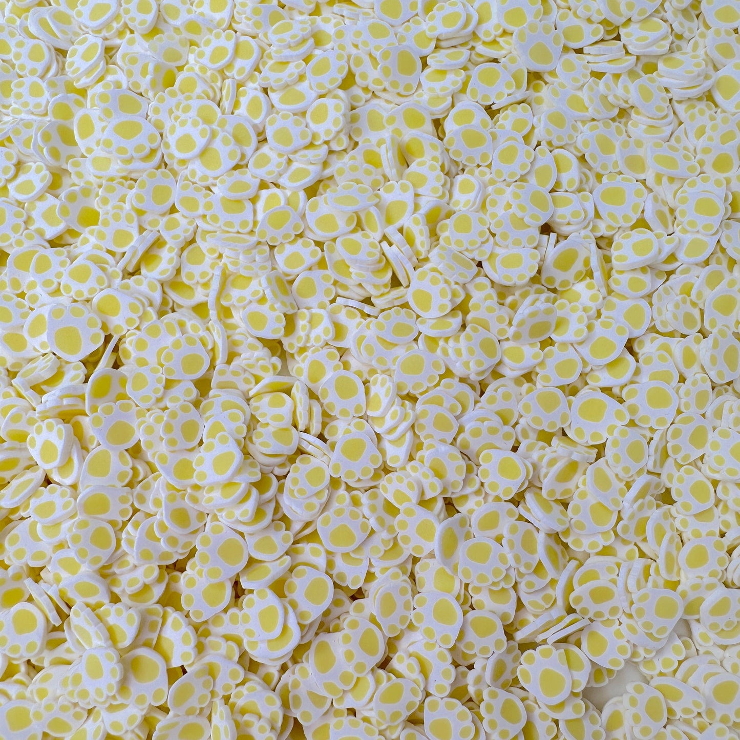 FAKE 5MM Yellow Paws, Animal Polymer Clay Sprinkle (NOT EDIBLE) D45-03