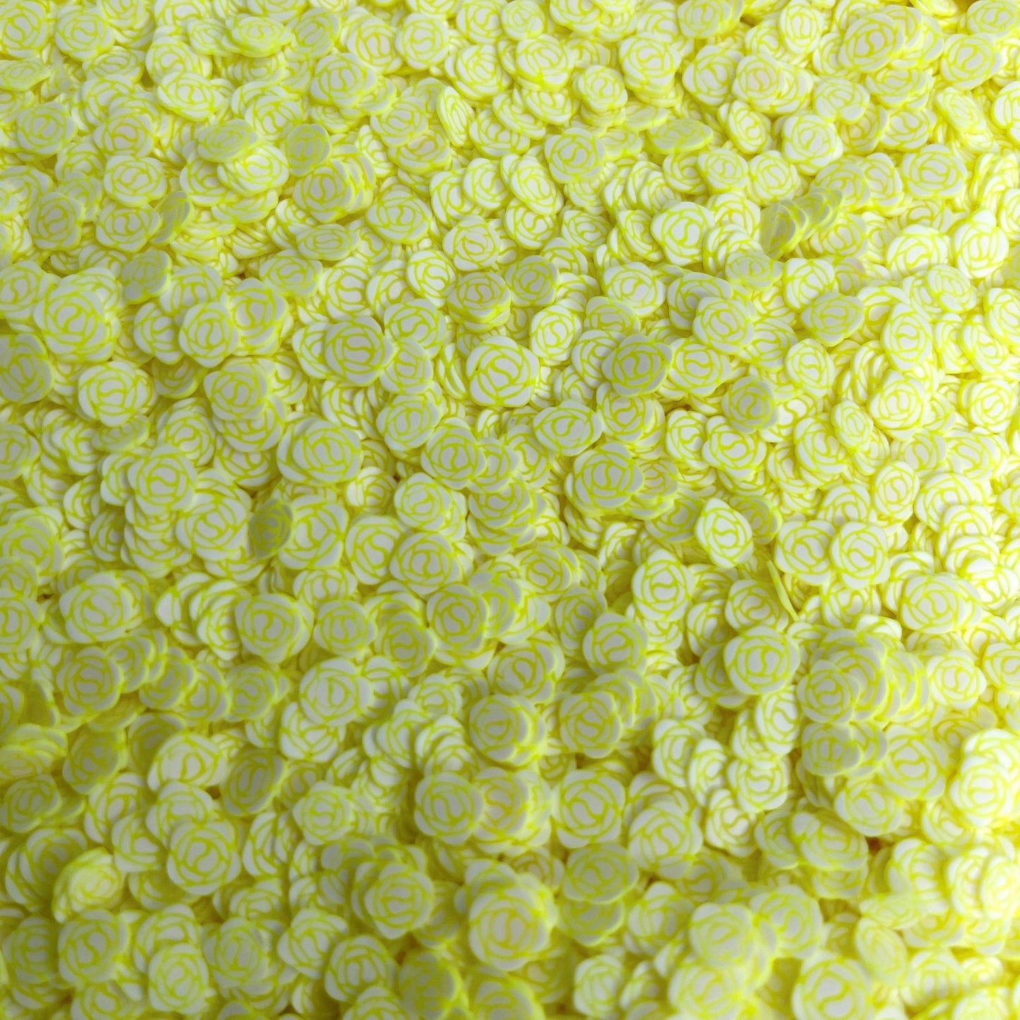 FAKE 5MM Yellow Rose, Floral Polymer Clay Sprinkle (NOT EDIBLE) D29-24