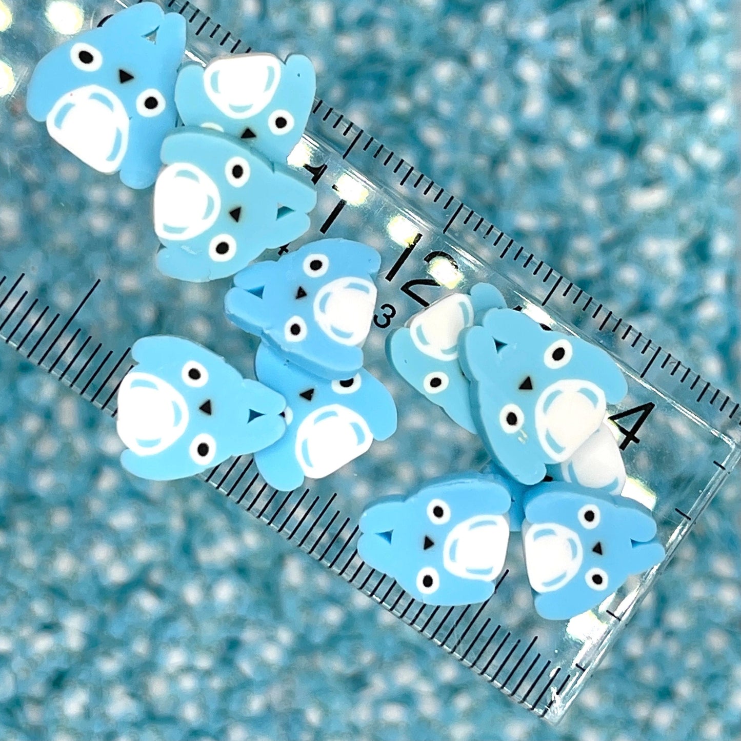 FAKE 5MM/10MM Blue Cat, Animal Polymer Clay Sprinkles (NOT EDIBLE) D34-03