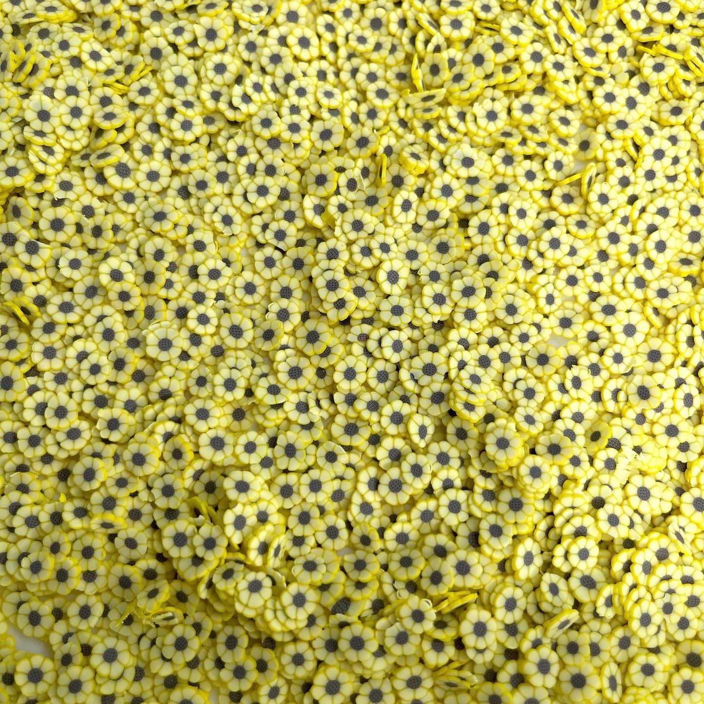 FAKE 5MM/10MM Bright Sunflower, Floral Polymer Clay Sprinkle (NOT EDIBLE) D29-02