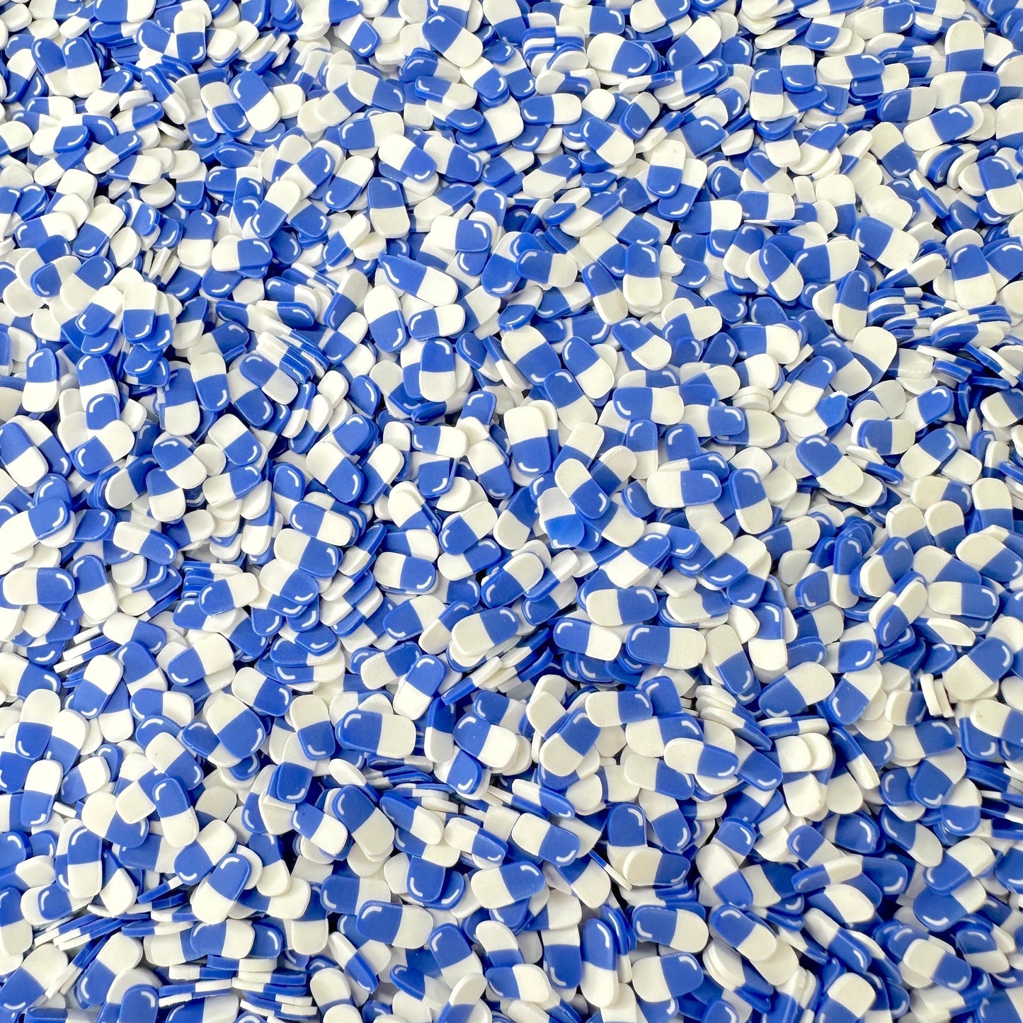 FAKE 5MM/10MM Dark Blue Pill, Medical Polymer Clay Sprinkle (NOT EDIBLE)