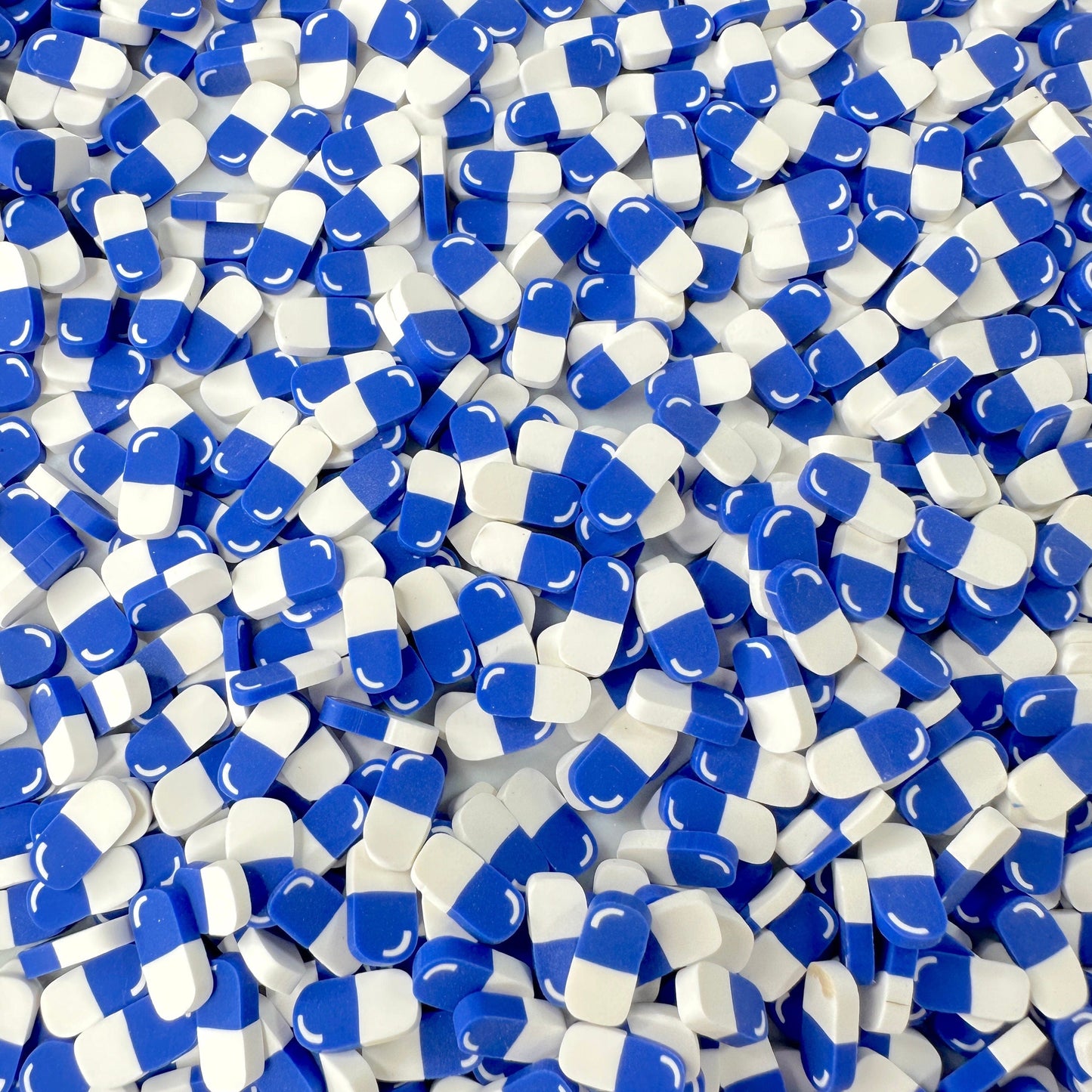 FAKE 5MM/10MM Dark Blue Pill, Medical Polymer Clay Sprinkle (NOT EDIBLE)