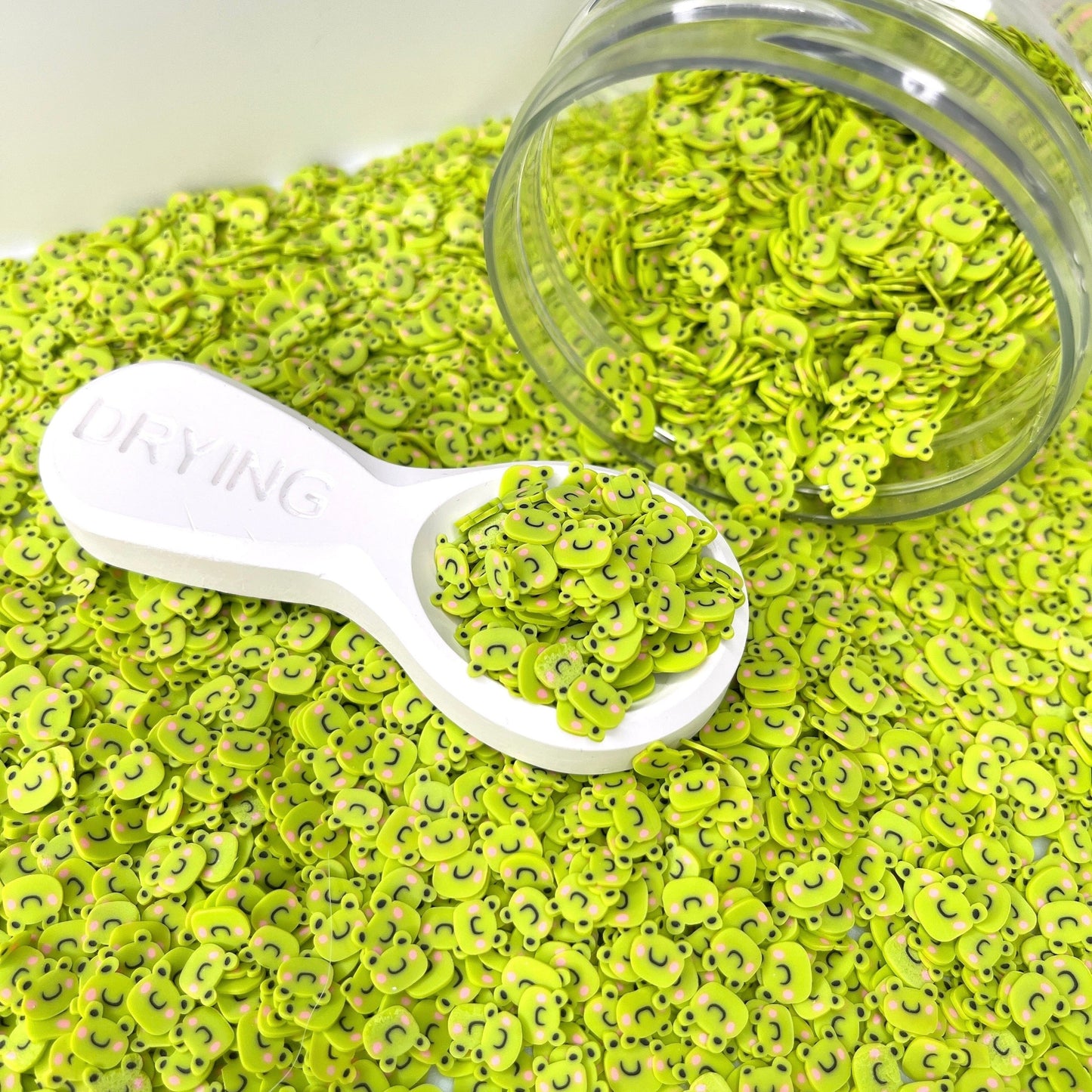 FAKE 5MM/10MM Kawaii Green Frog,Animal Polymer Clay Sprinkle (NOT EDIBLE) D47-14