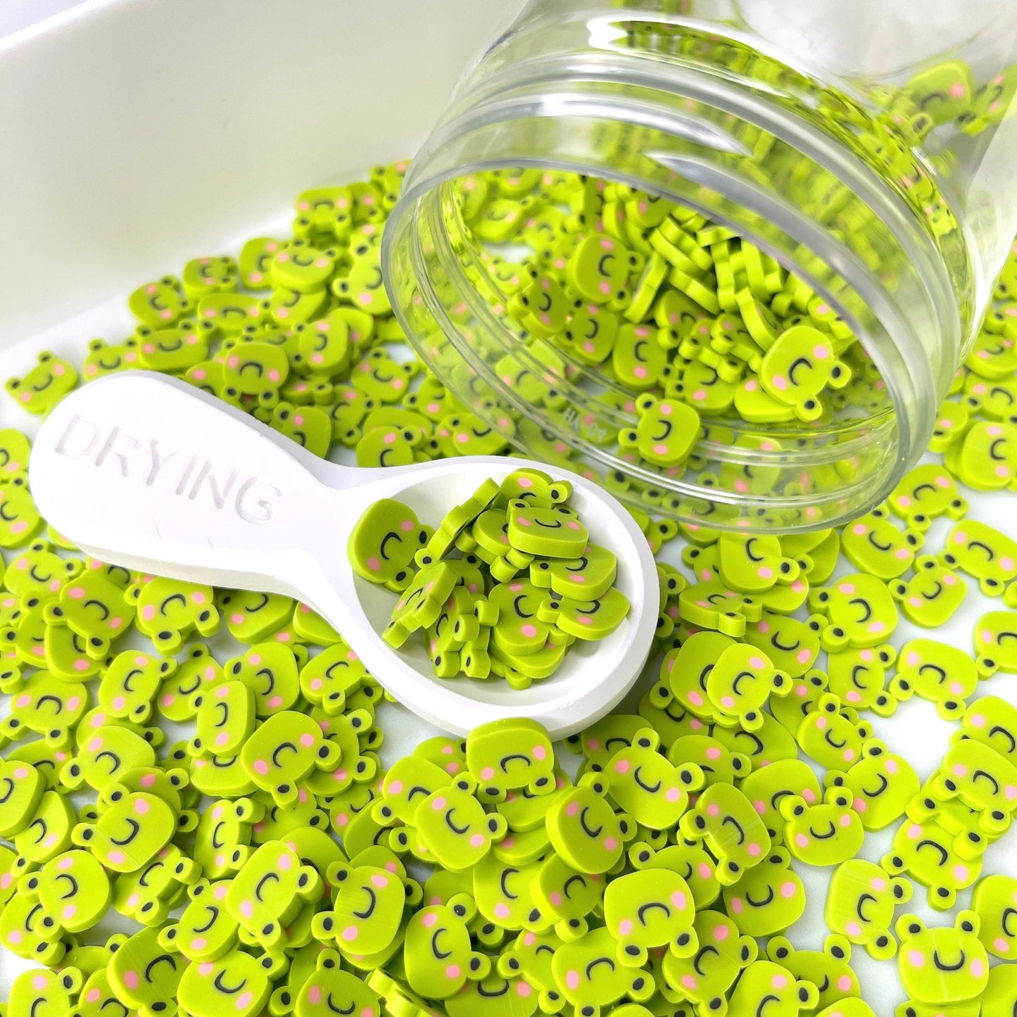 FAKE 5MM/10MM Kawaii Green Frog,Animal Polymer Clay Sprinkle (NOT EDIBLE) D47-14