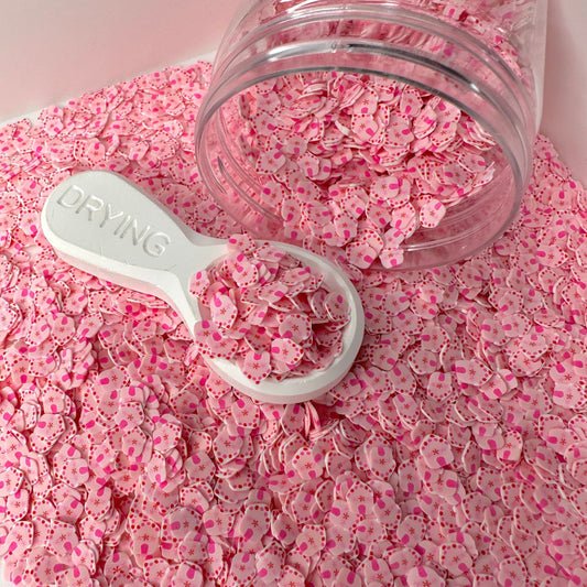FAKE 5MM/10MM Pink Gingerbread House Polymer Clay Sprinkle (NOT EDIBLE) D36-25
