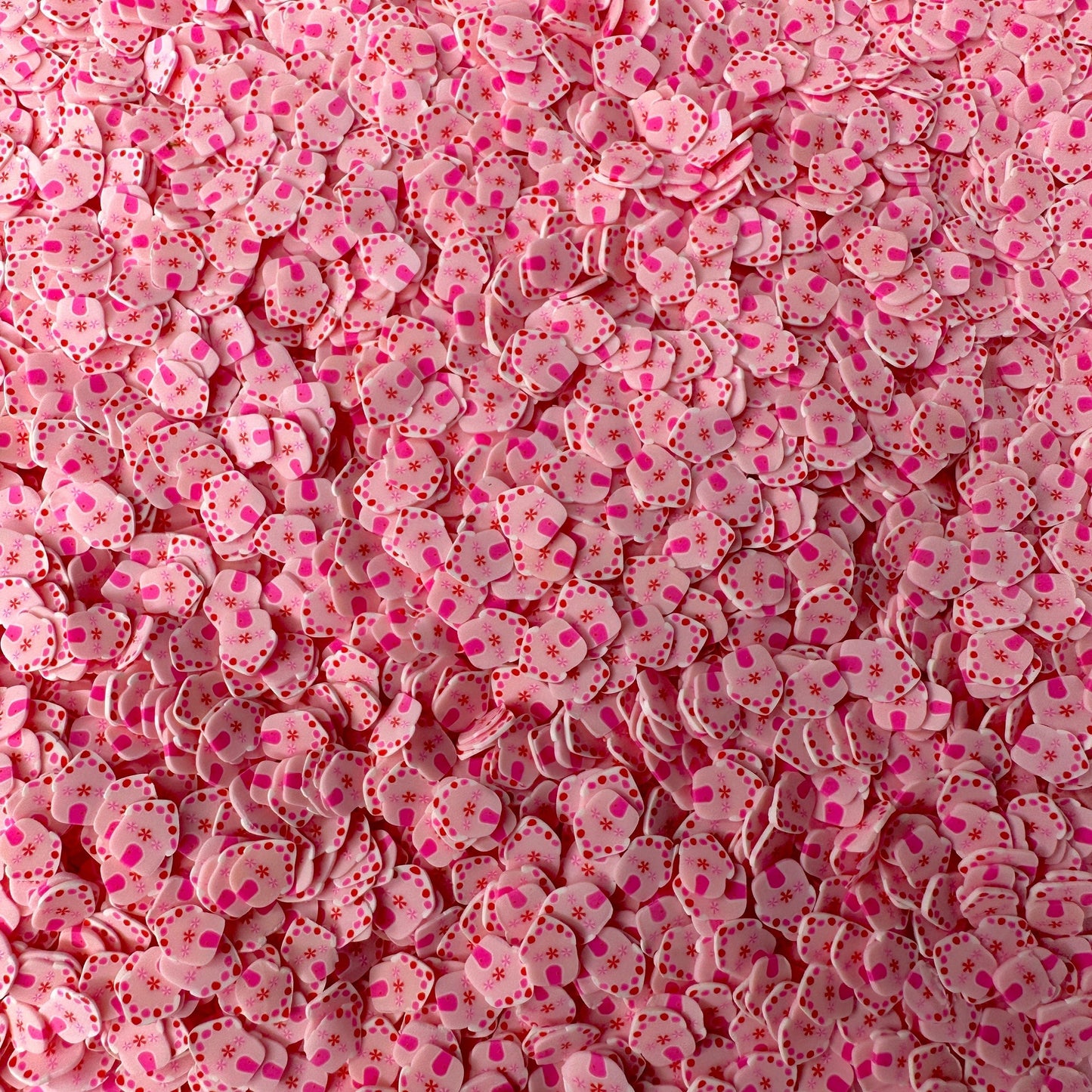 FAKE 5MM/10MM Pink Gingerbread House Polymer Clay Sprinkle (NOT EDIBLE) D36-25