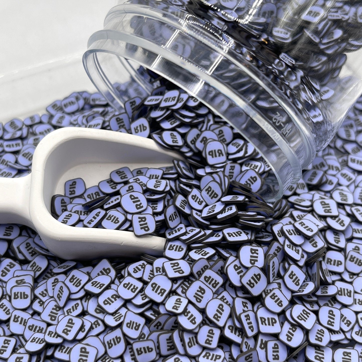 FAKE 5MM/10MM Purple rip Tombstone Polymer Clay Sprinkle (NOT EDIBLE) D24-24