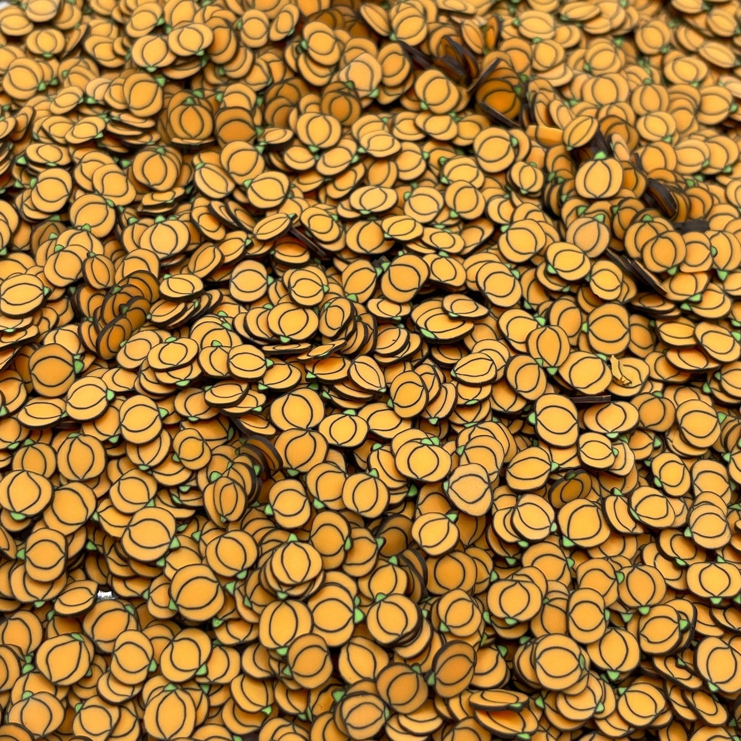FAKE 5MM/10MM Pumpkin Orange Polymer Clay Sprinkle (NOT EDIBLE) D23-27/26