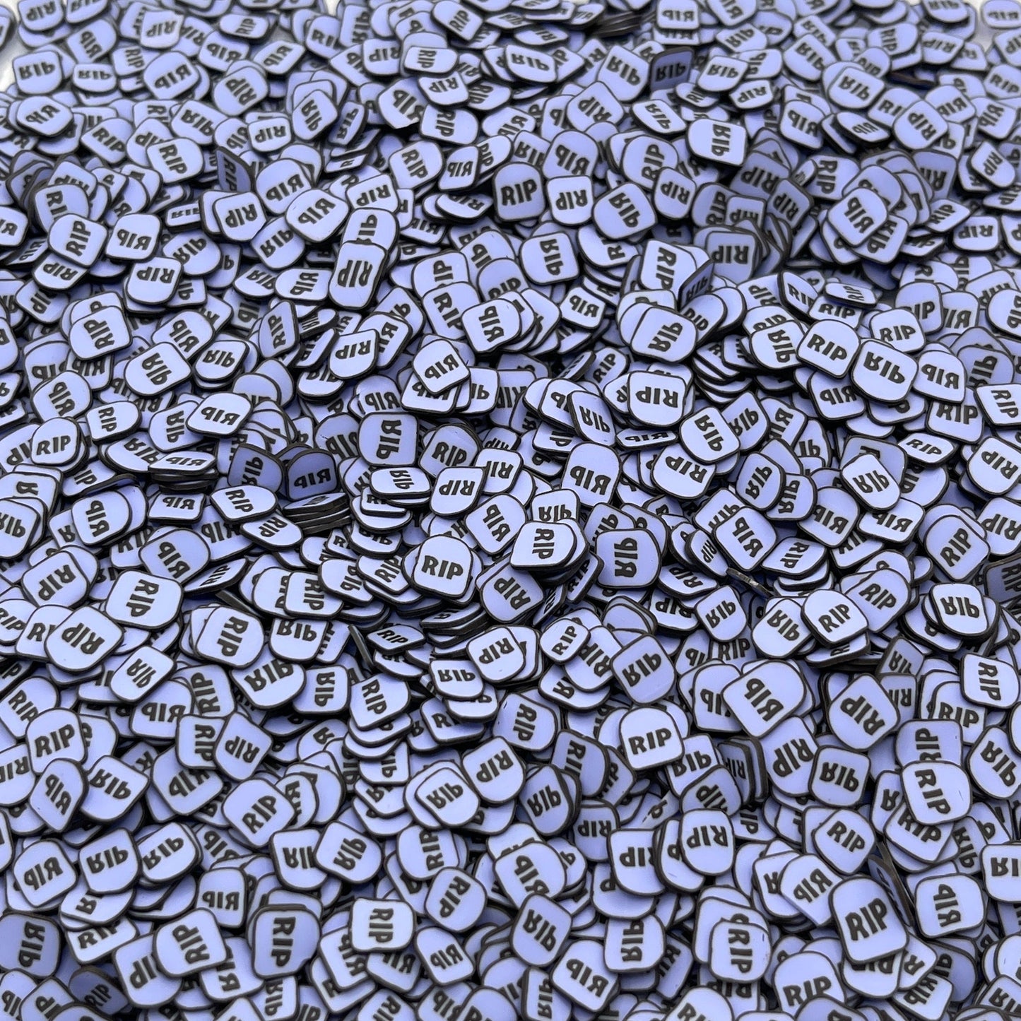 FAKE 5MM/10MM Purple rip Tombstone Polymer Clay Sprinkle (NOT EDIBLE) D24-24