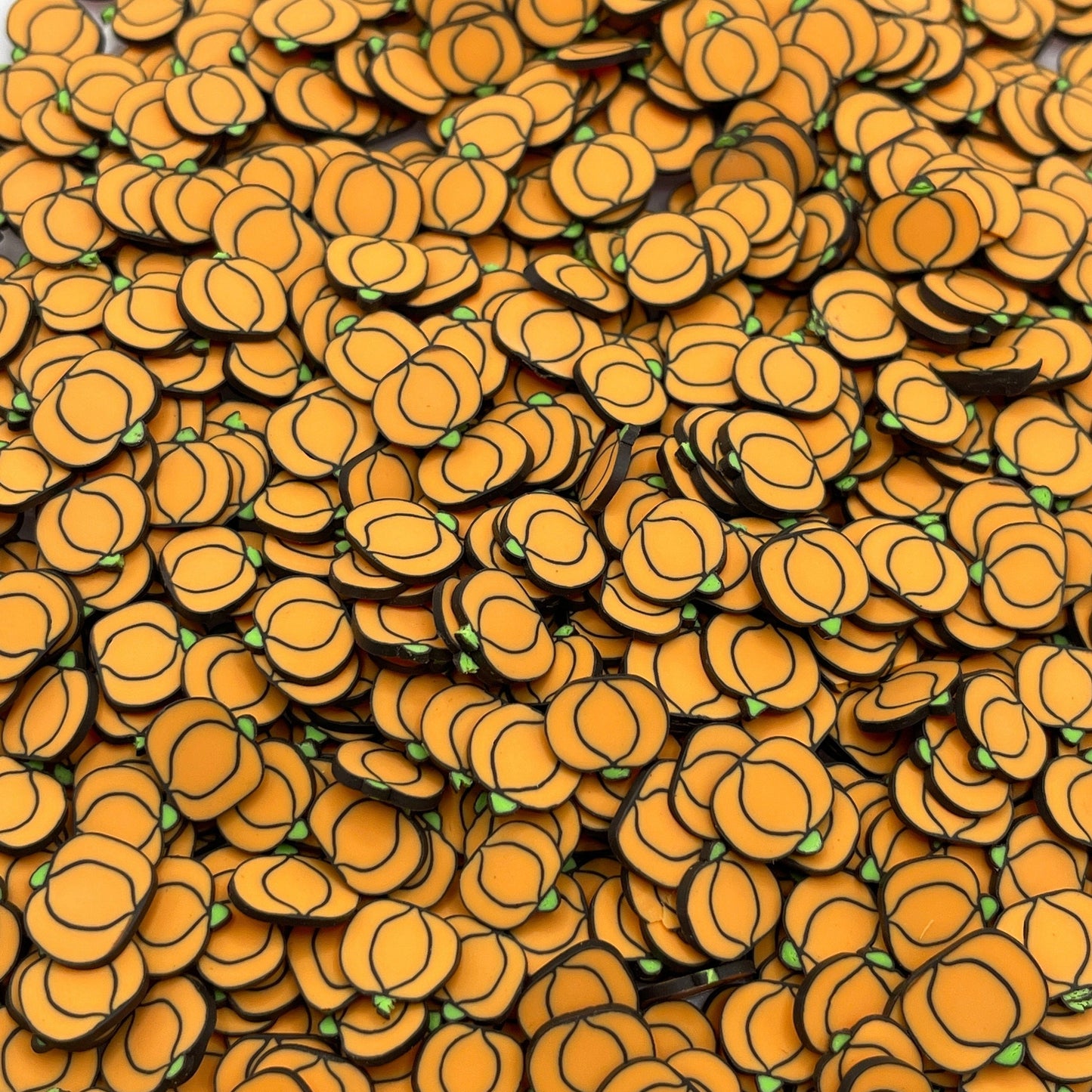 FAKE 5MM/10MM Pumpkin Orange Polymer Clay Sprinkle (NOT EDIBLE) D23-27/26