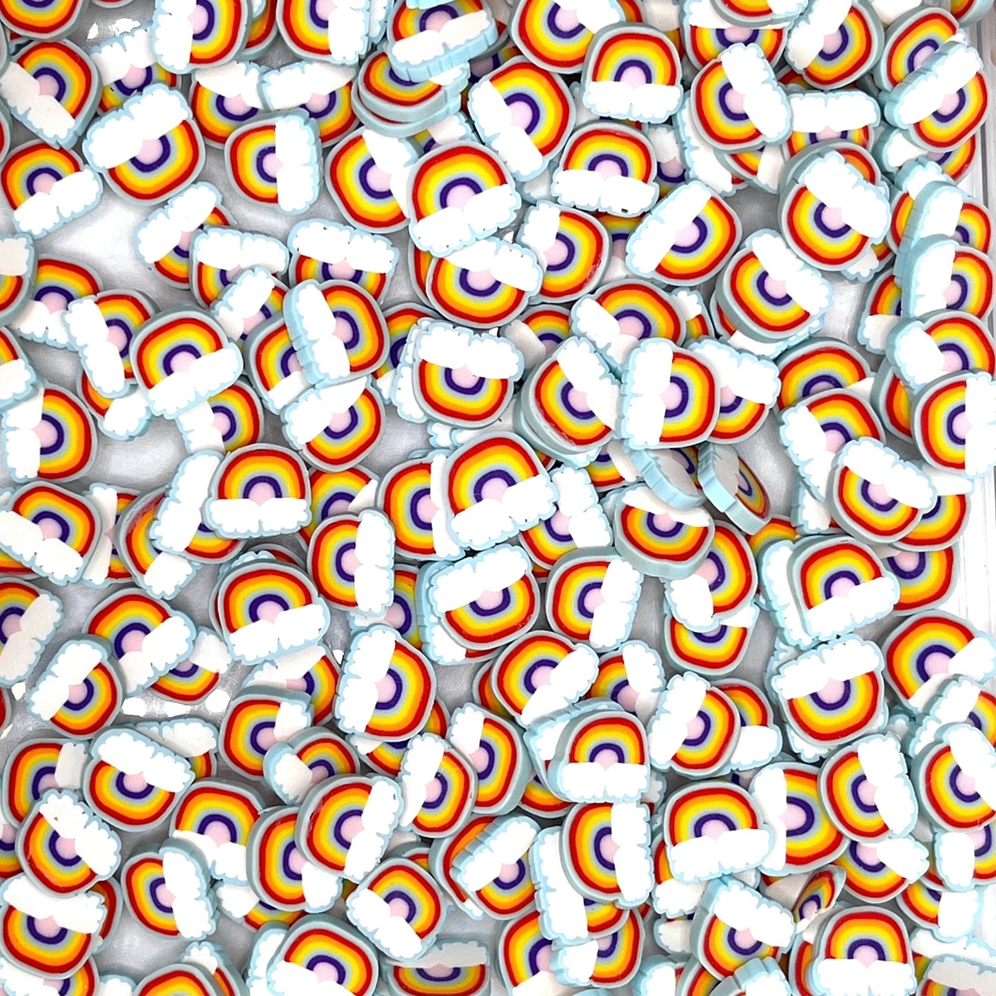 FAKE 5MM/10MM Rainbow Clouds, Sky Polymer Clay Sprinkle (NOT EDIBLE) D19-06