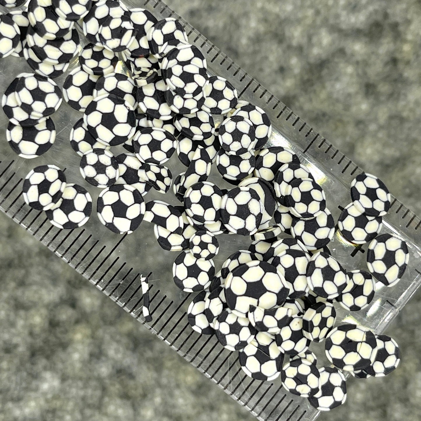 FAKE 5MM/10MM Soccer Football Polymer Clay Sprinkle (NOT EDIBLE) D6-19/28
