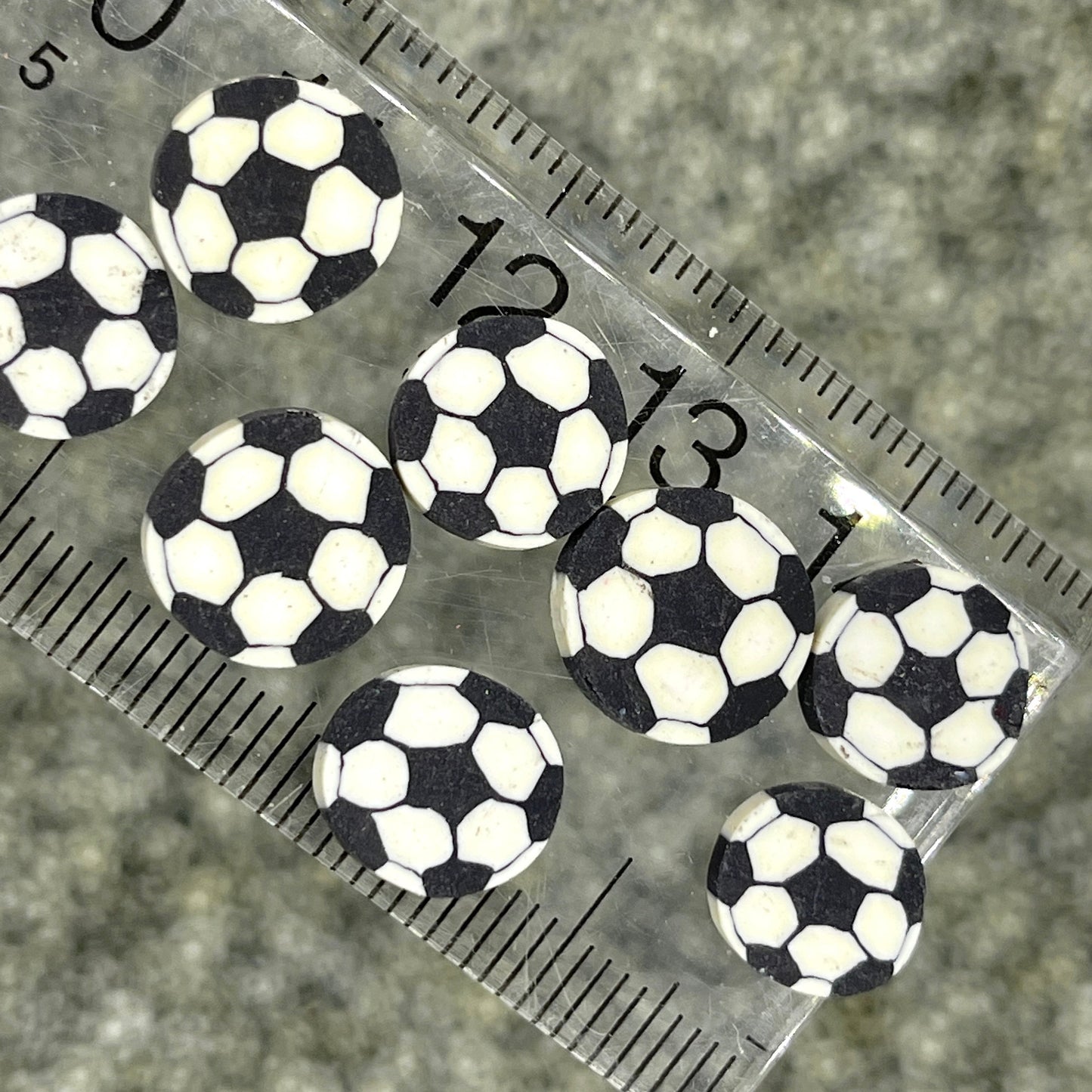 FAKE 5MM/10MM Soccer Football Polymer Clay Sprinkle (NOT EDIBLE) D6-19/28